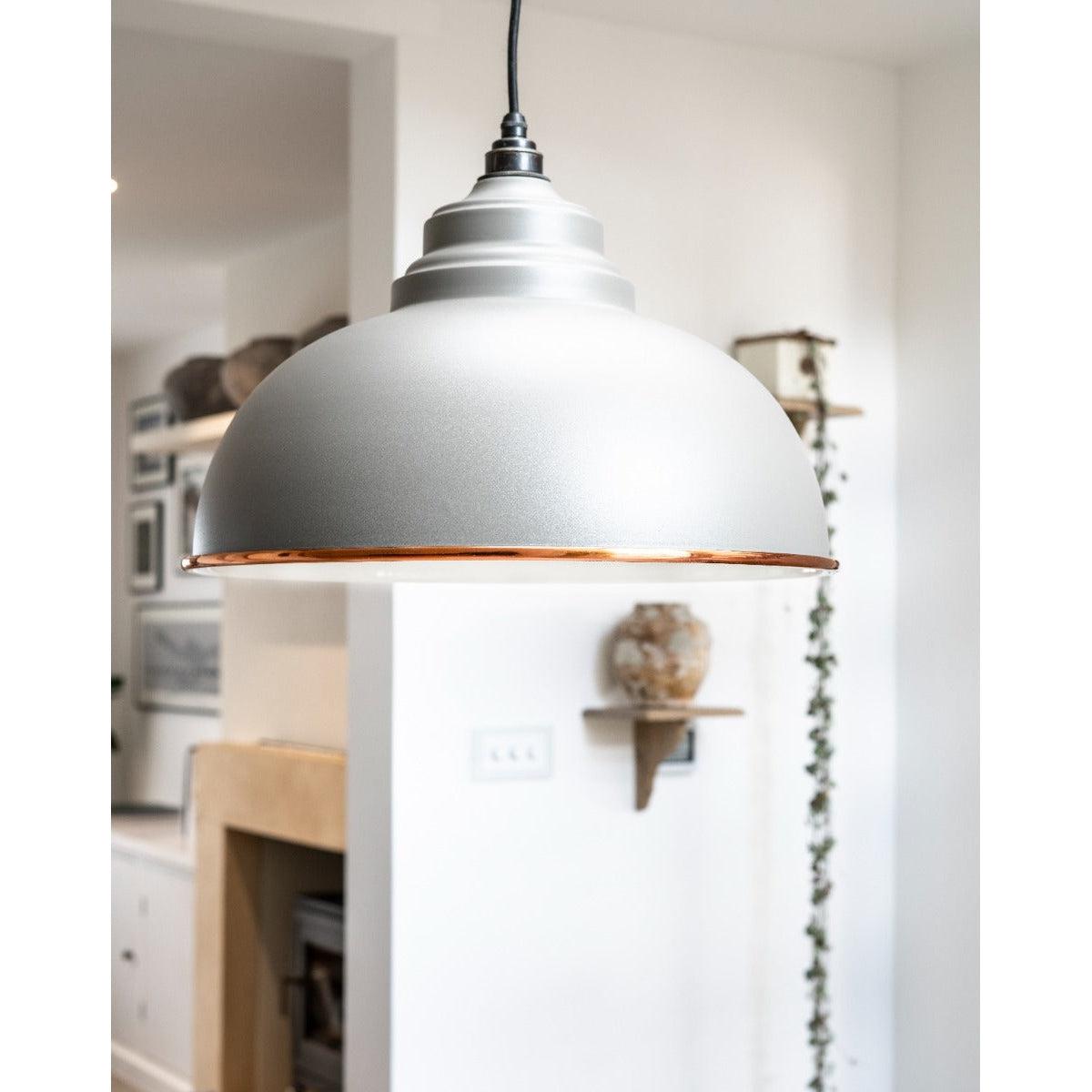 White Gloss Harborne Pendant in Bluff | From The Anvil-Harborne-Yester Home