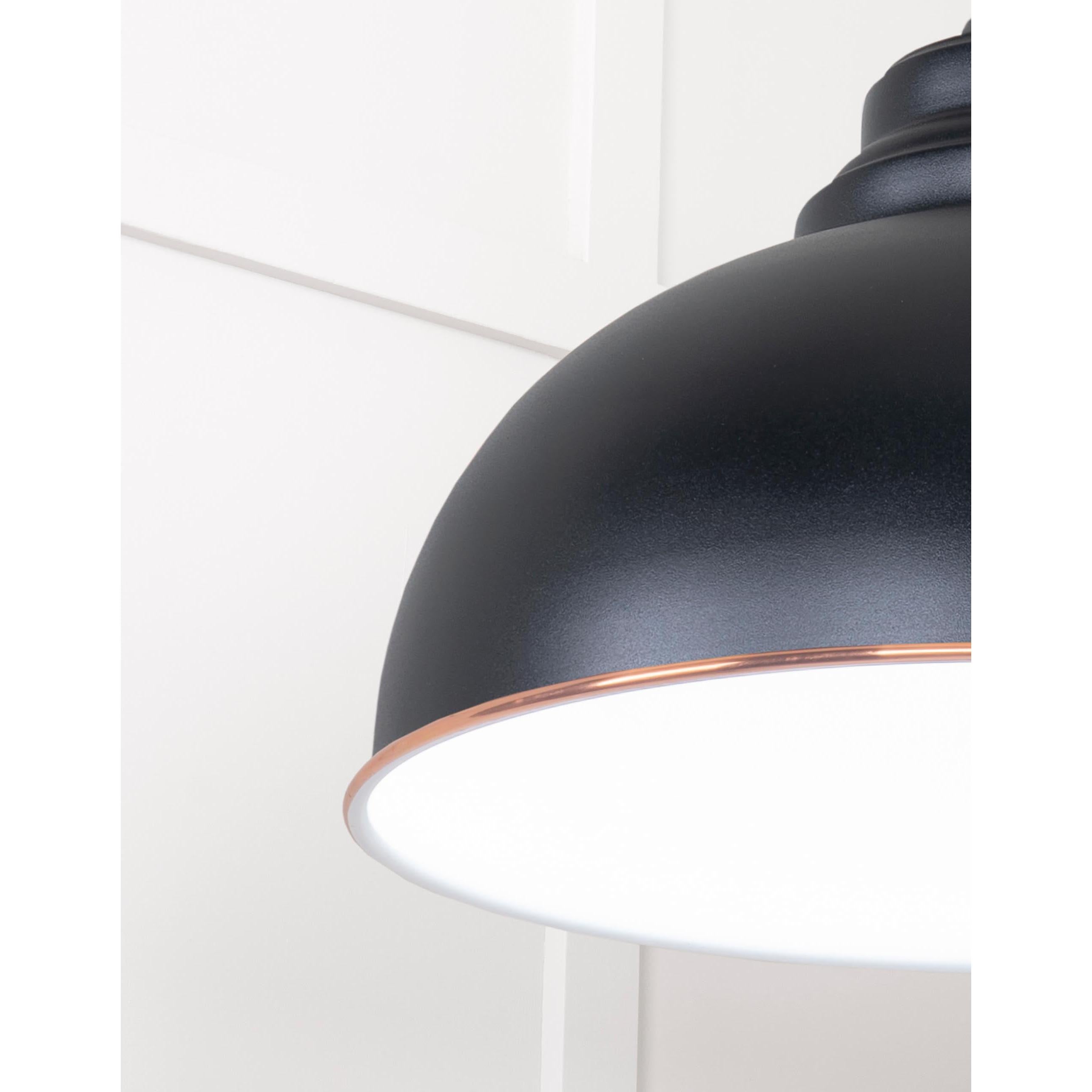 White Gloss Harborne Pendant in Elan Black | From The Anvil - Harborne - From The Anvil - Yester Home