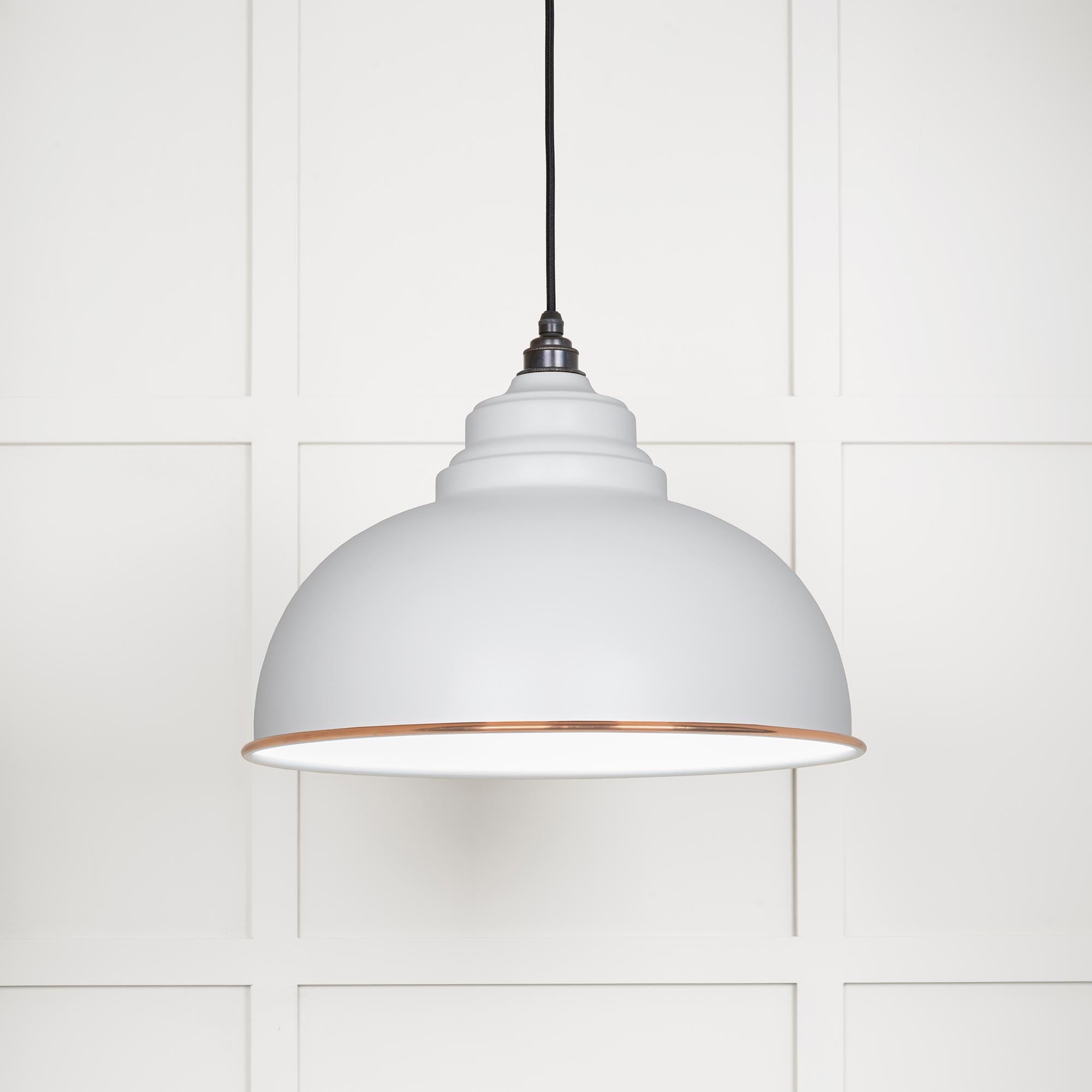 White Gloss Harborne Pendant in Flock | From The Anvil - Harborne - From The Anvil - Yester Home