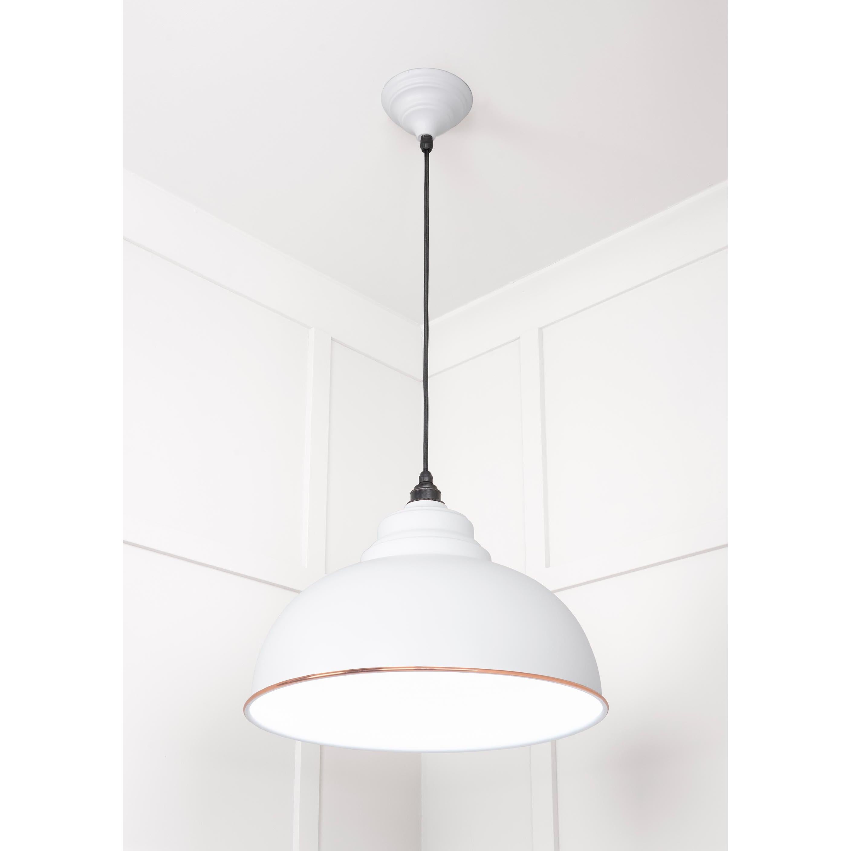 White Gloss Harborne Pendant in Flock | From The Anvil - Harborne - From The Anvil - Yester Home