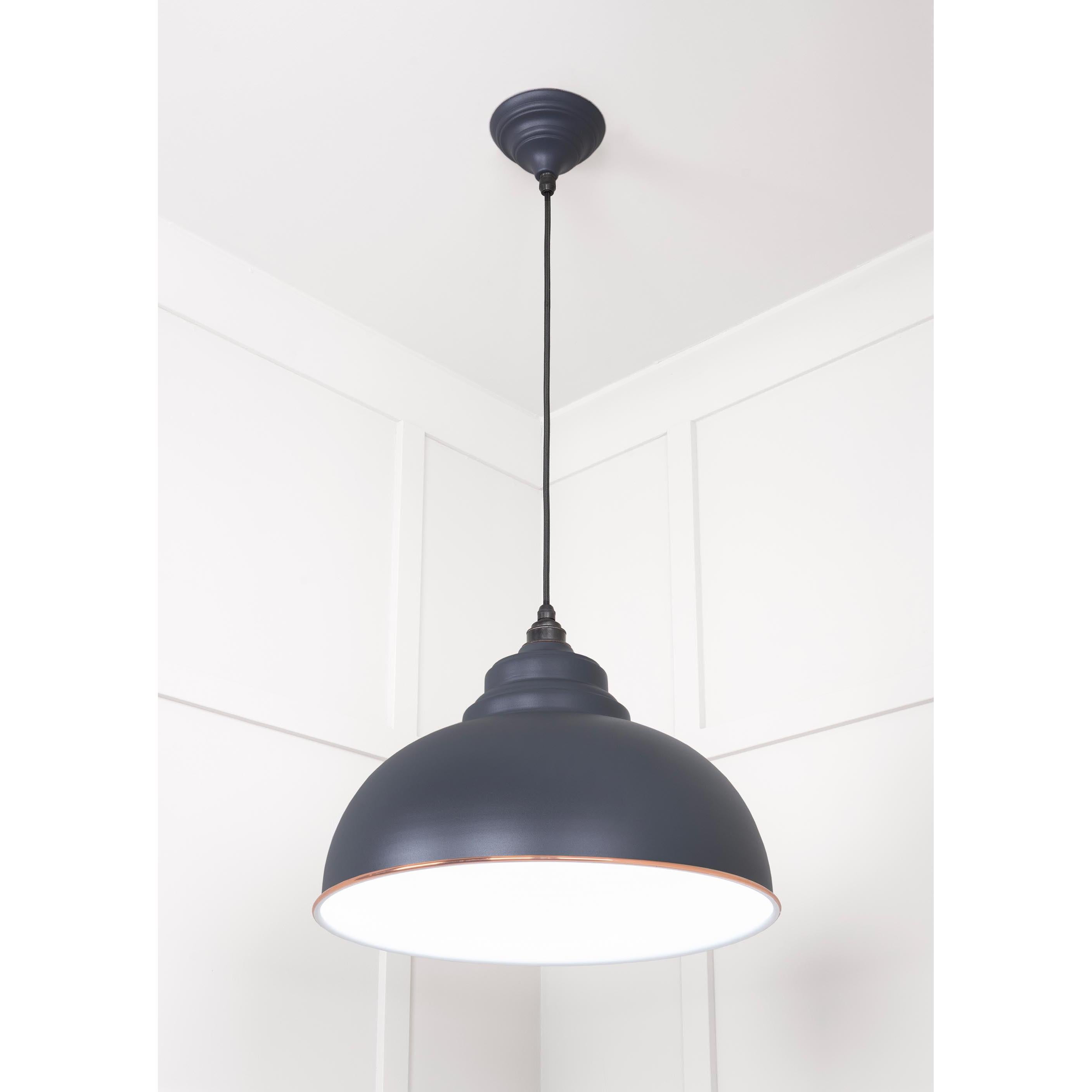 White Gloss Harborne Pendant in Slate | From The Anvil - Harborne - From The Anvil - Yester Home