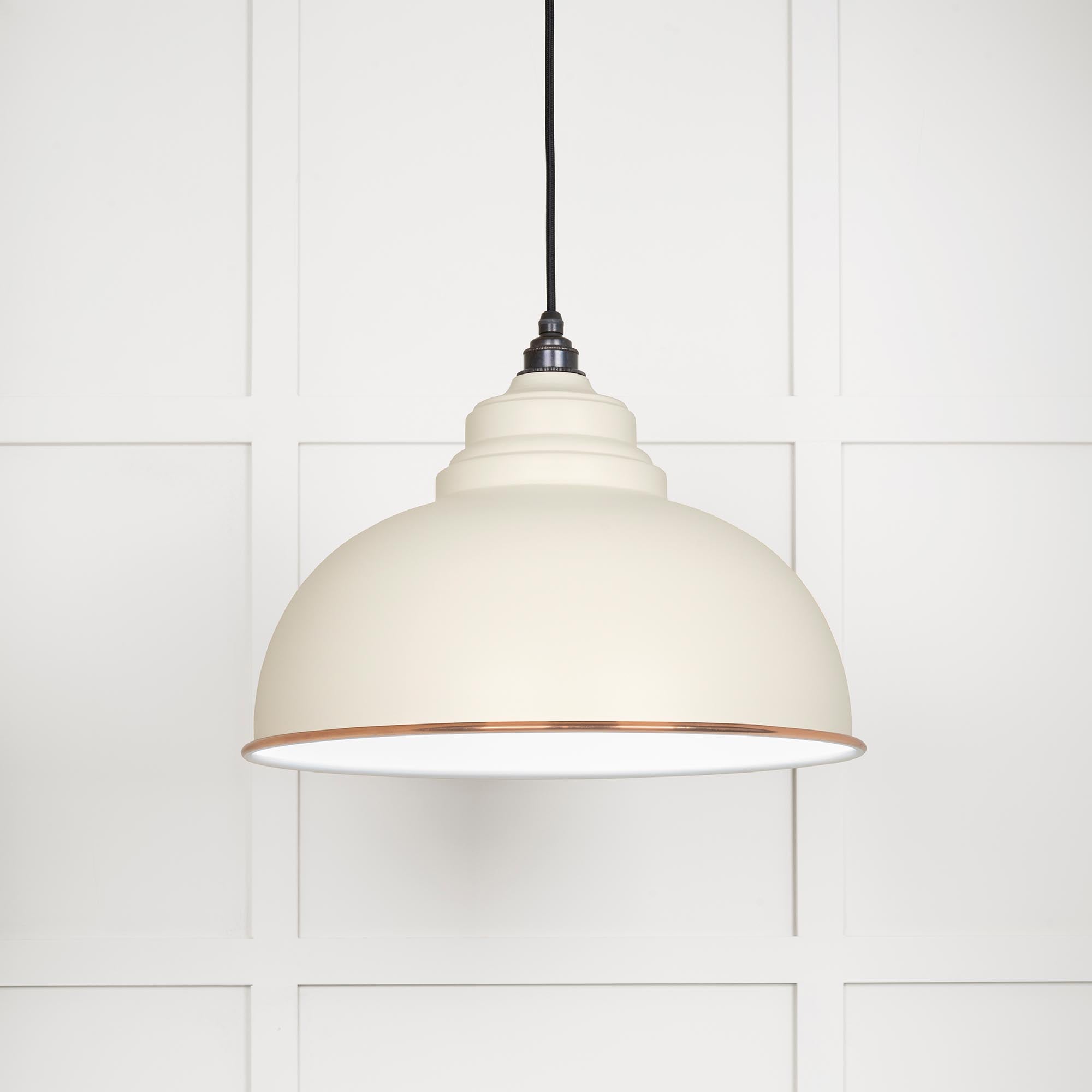 White Gloss Harborne Pendant in Teasel | From The Anvil - Harborne - From The Anvil - Yester Home