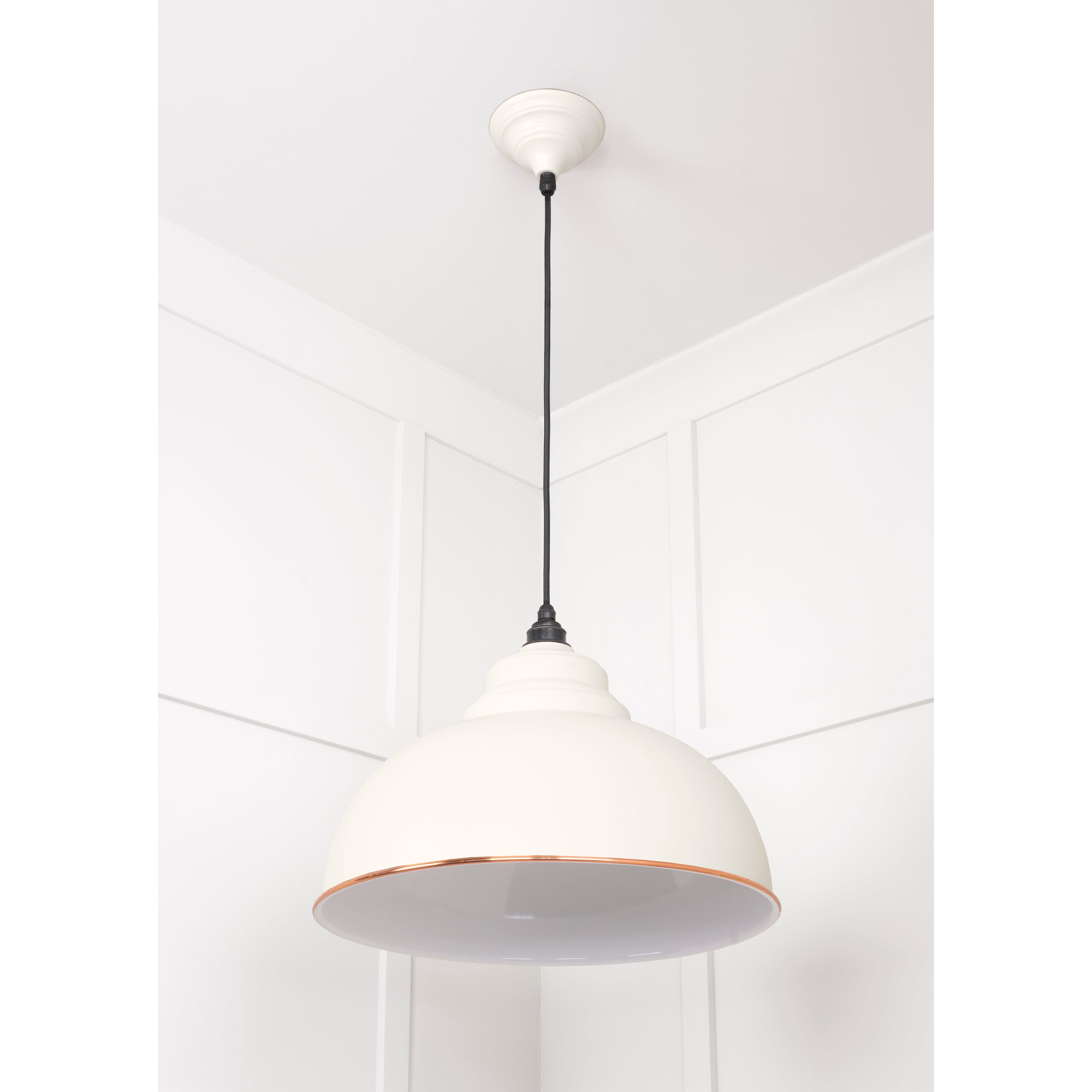 White Gloss Harborne Pendant in Teasel | From The Anvil-Harborne-Yester Home