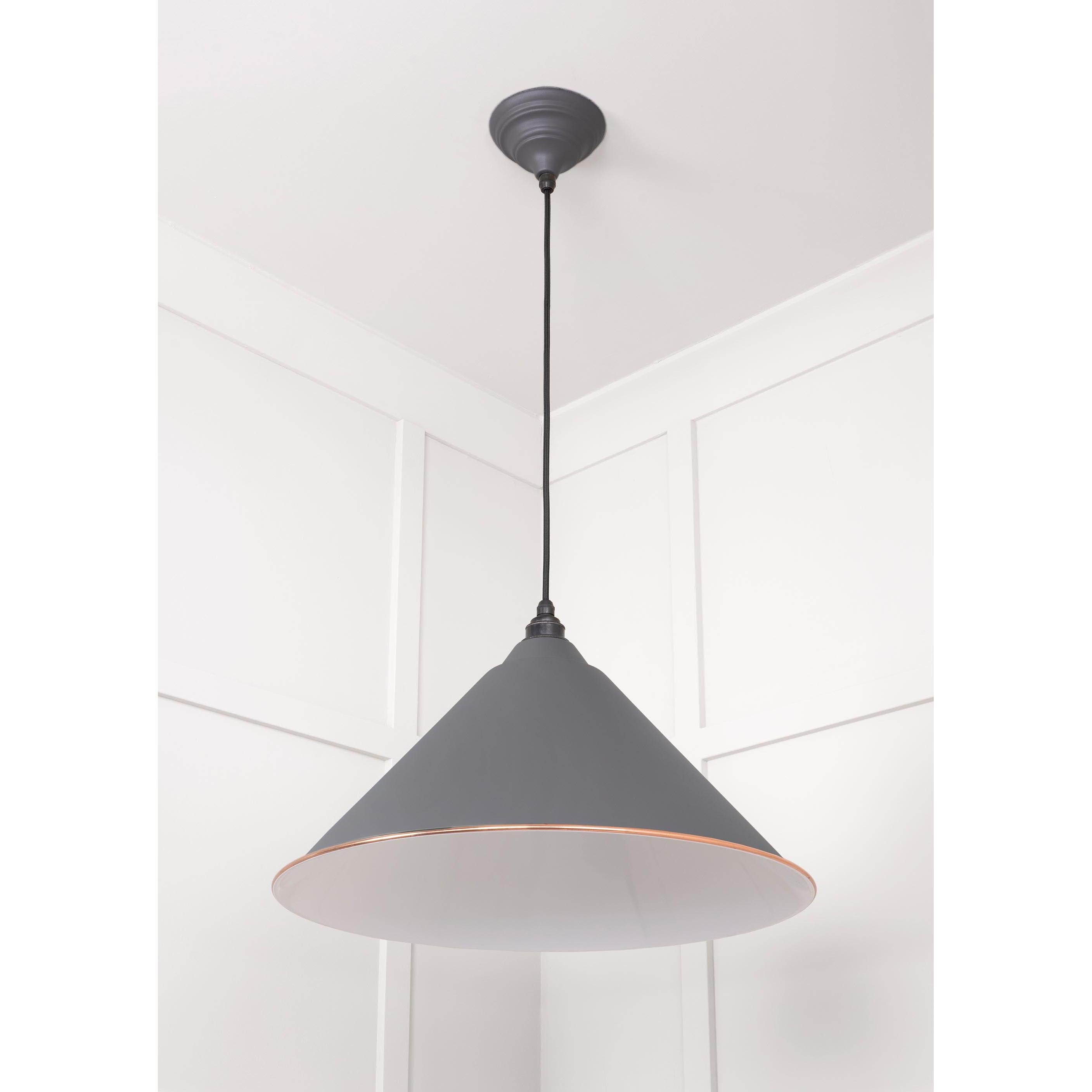 White Gloss Hockley Pendant in Bluff | From The Anvil - Hockley - From The Anvil - Yester Home