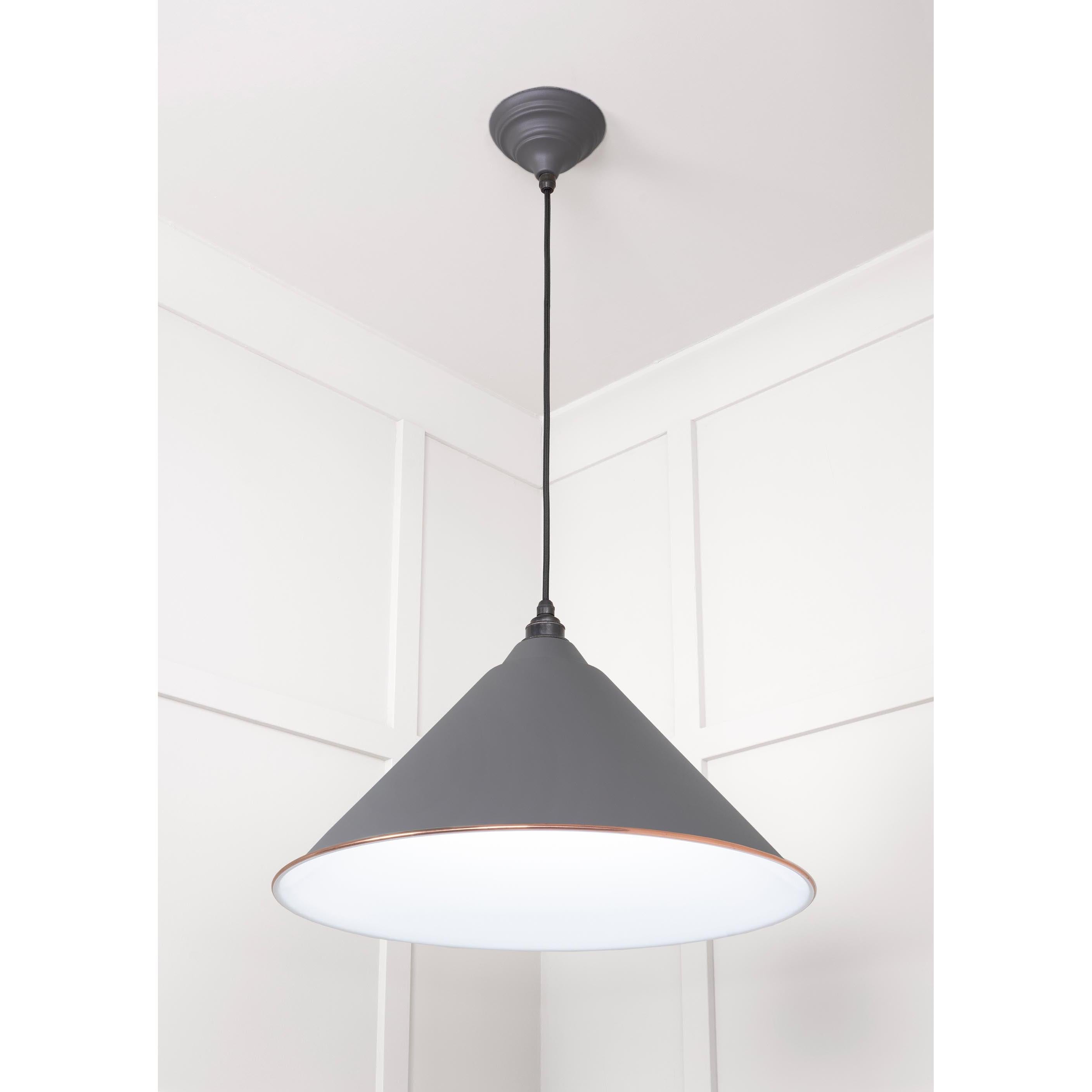 White Gloss Hockley Pendant in Bluff | From The Anvil - Hockley - From The Anvil - Yester Home