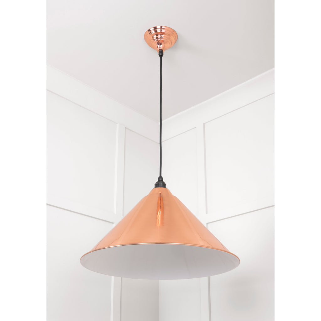White Gloss Hockley Pendant in Copper | From The Anvil-Hockley-Yester Home