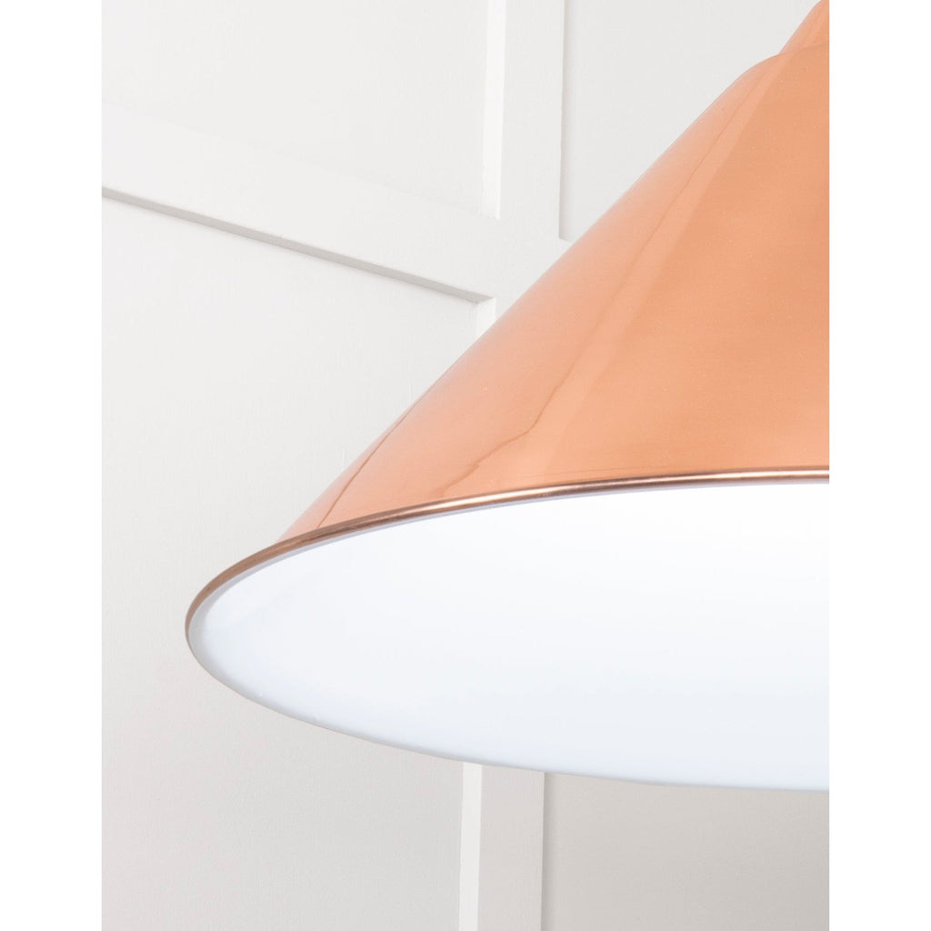 White Gloss Hockley Pendant in Copper | From The Anvil-Hockley-Yester Home