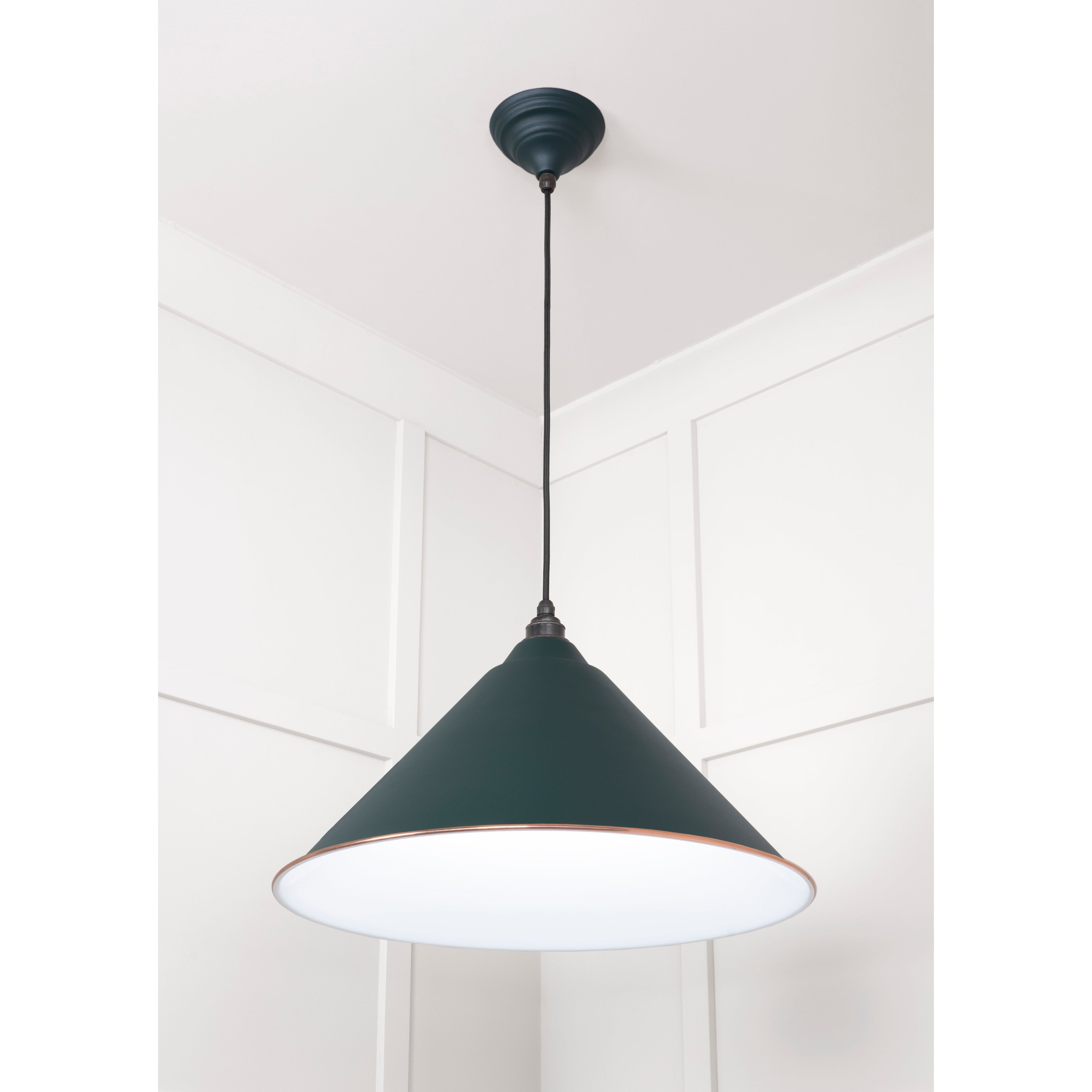 White Gloss Hockley Pendant in Dingle | From The Anvil-Hockley-Yester Home
