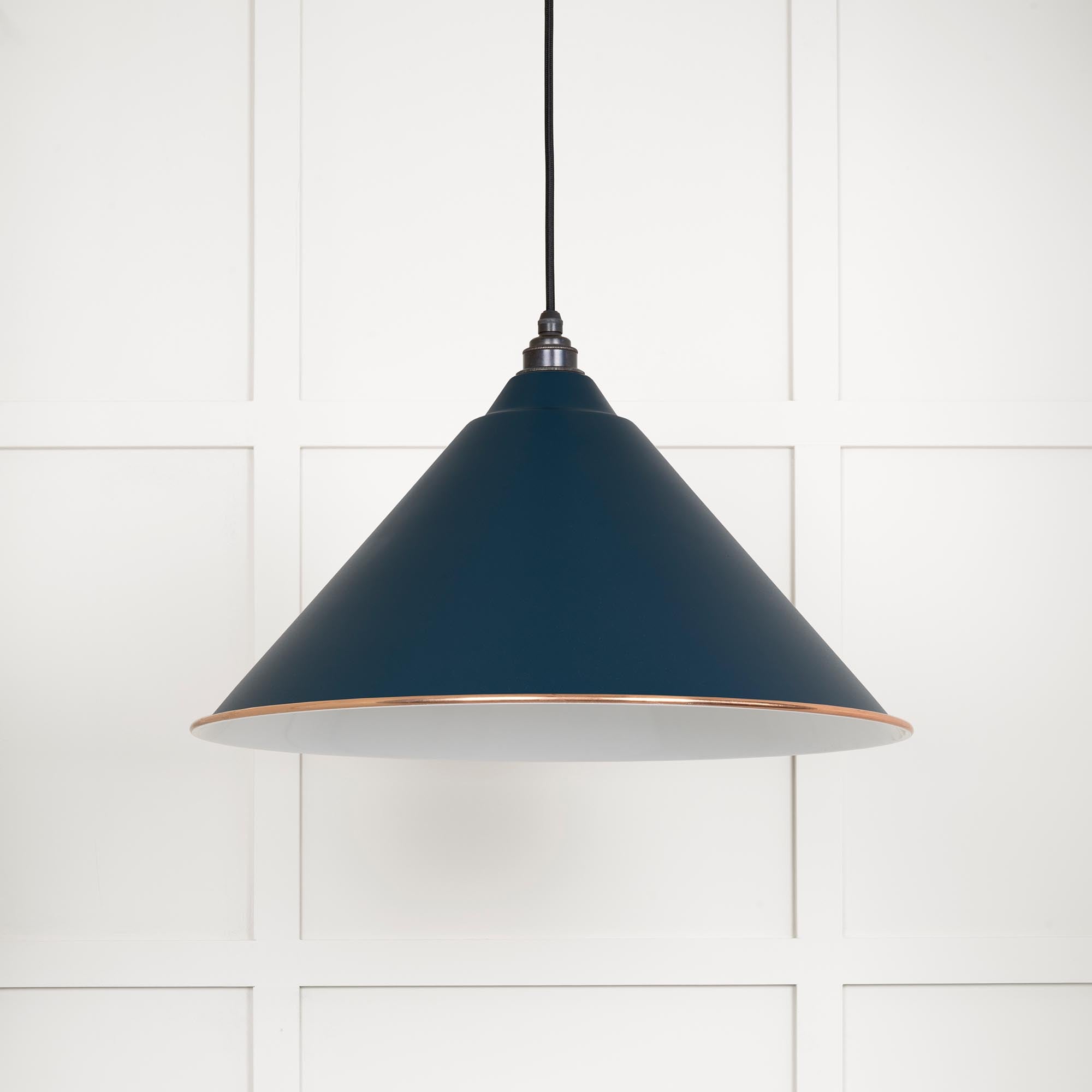White Gloss Hockley Pendant in Dusk | From The Anvil - Hockley - From The Anvil - Yester Home
