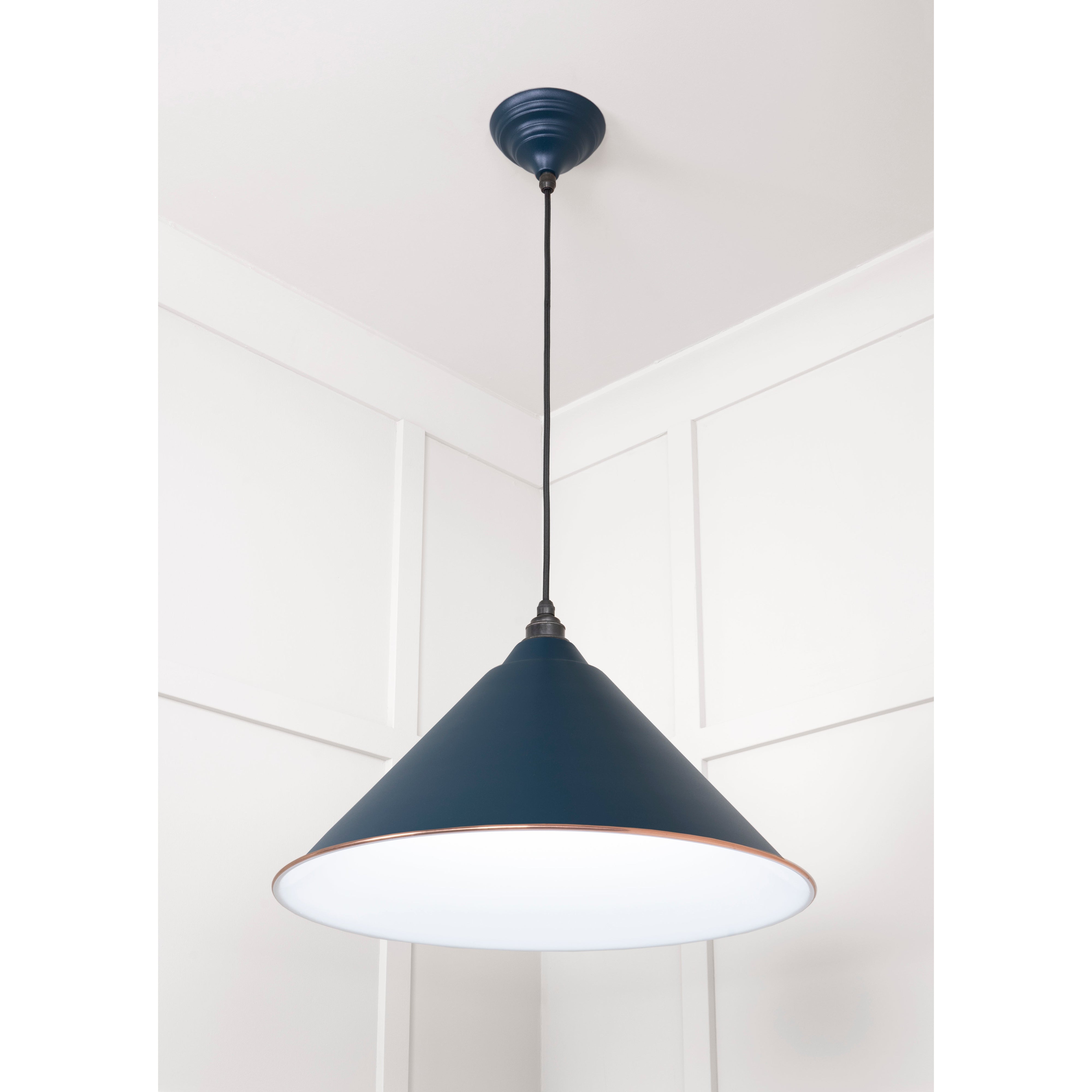 White Gloss Hockley Pendant in Dusk | From The Anvil-Hockley-Yester Home