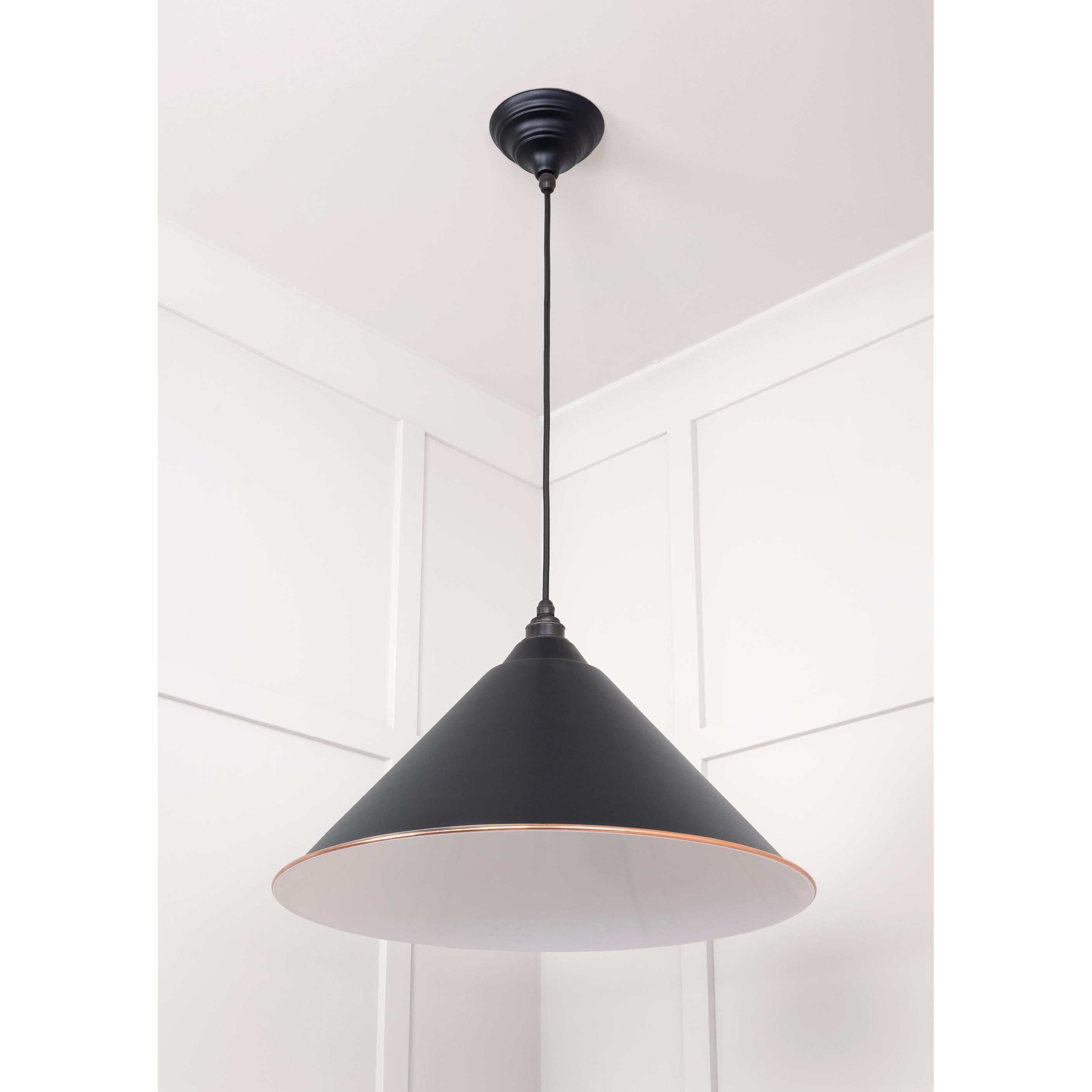 White Gloss Hockley Pendant in Elan Black | From The Anvil - Hockley - From The Anvil - Yester Home