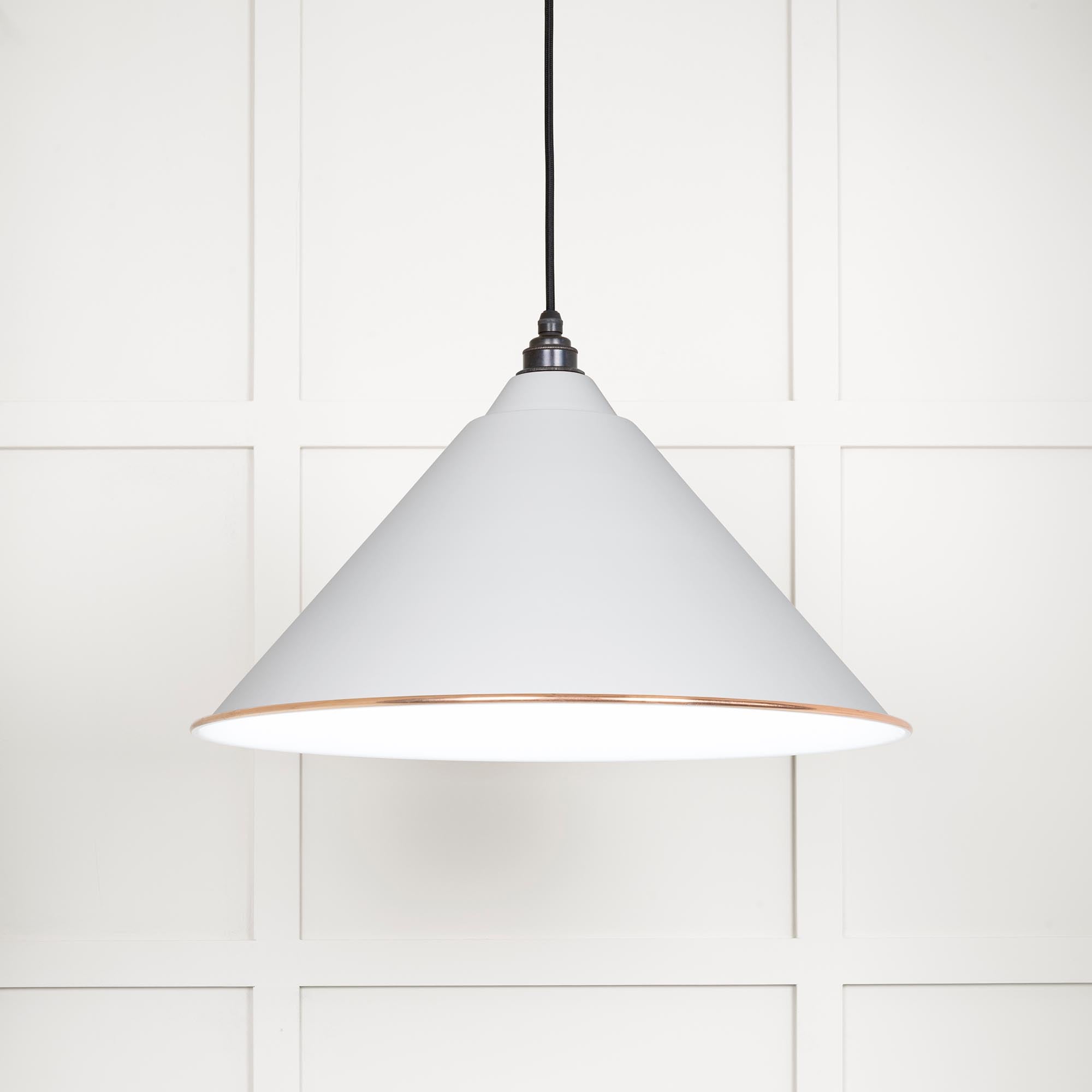 White Gloss Hockley Pendant in Flock | From The Anvil - Hockley - From The Anvil - Yester Home