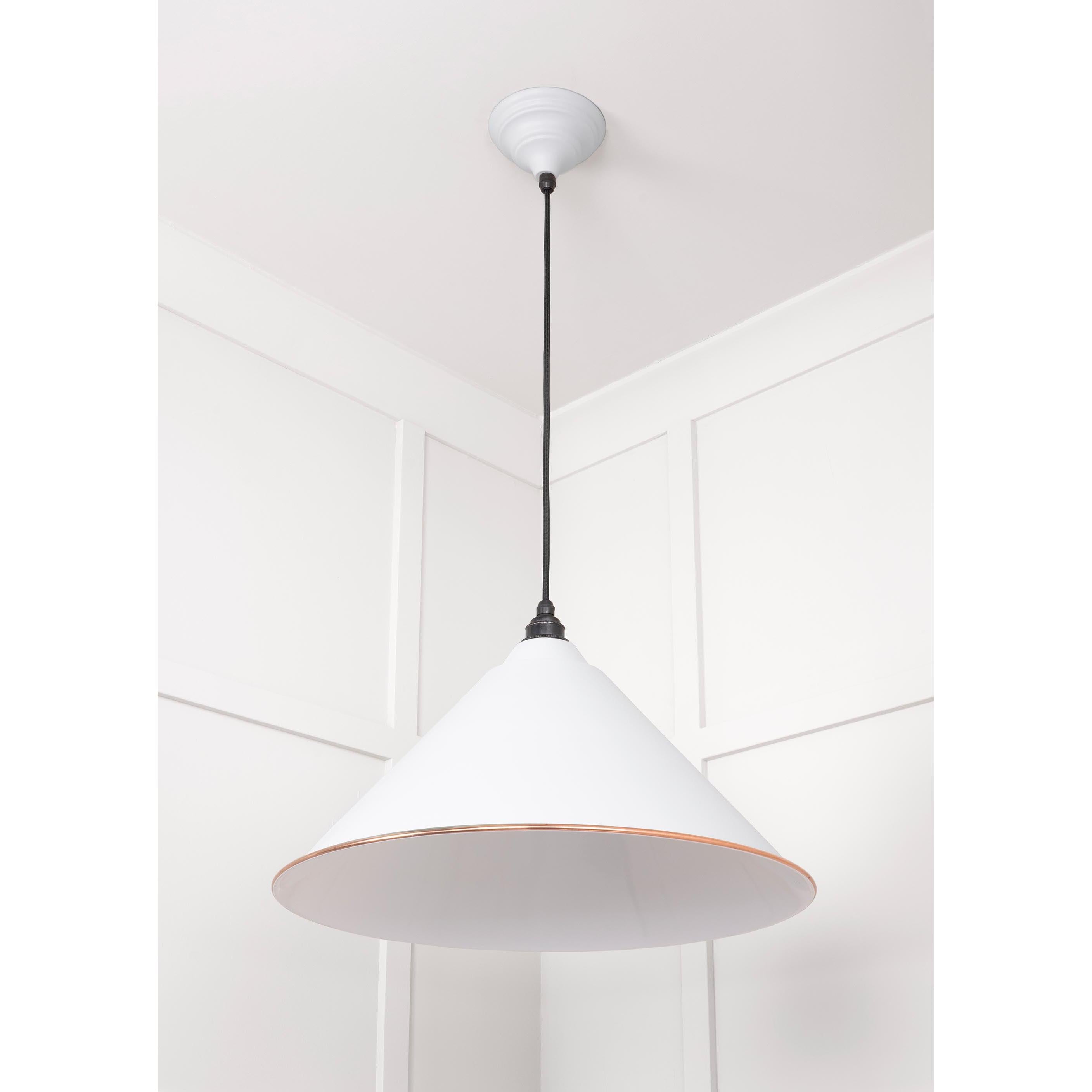 White Gloss Hockley Pendant in Flock | From The Anvil - Hockley - From The Anvil - Yester Home