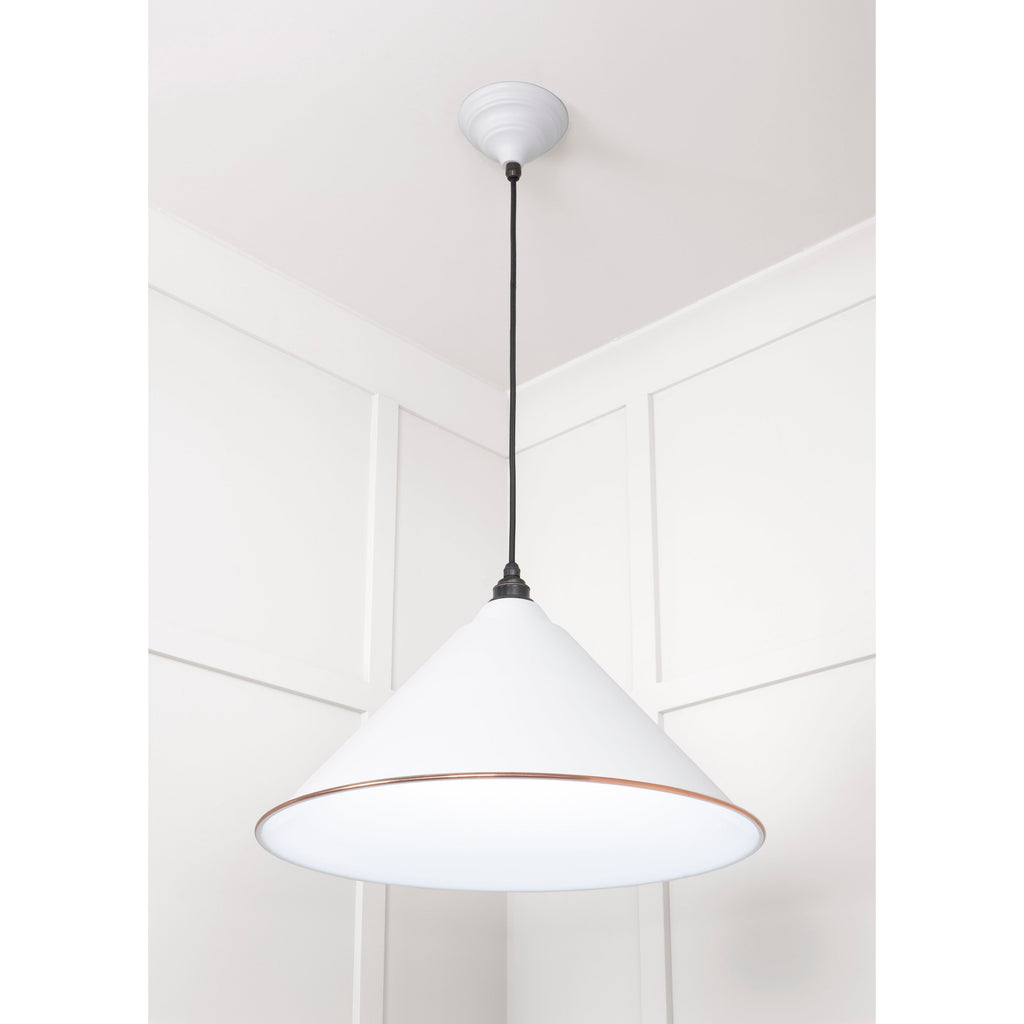 White Gloss Hockley Pendant in Flock | From The Anvil-Hockley-Yester Home