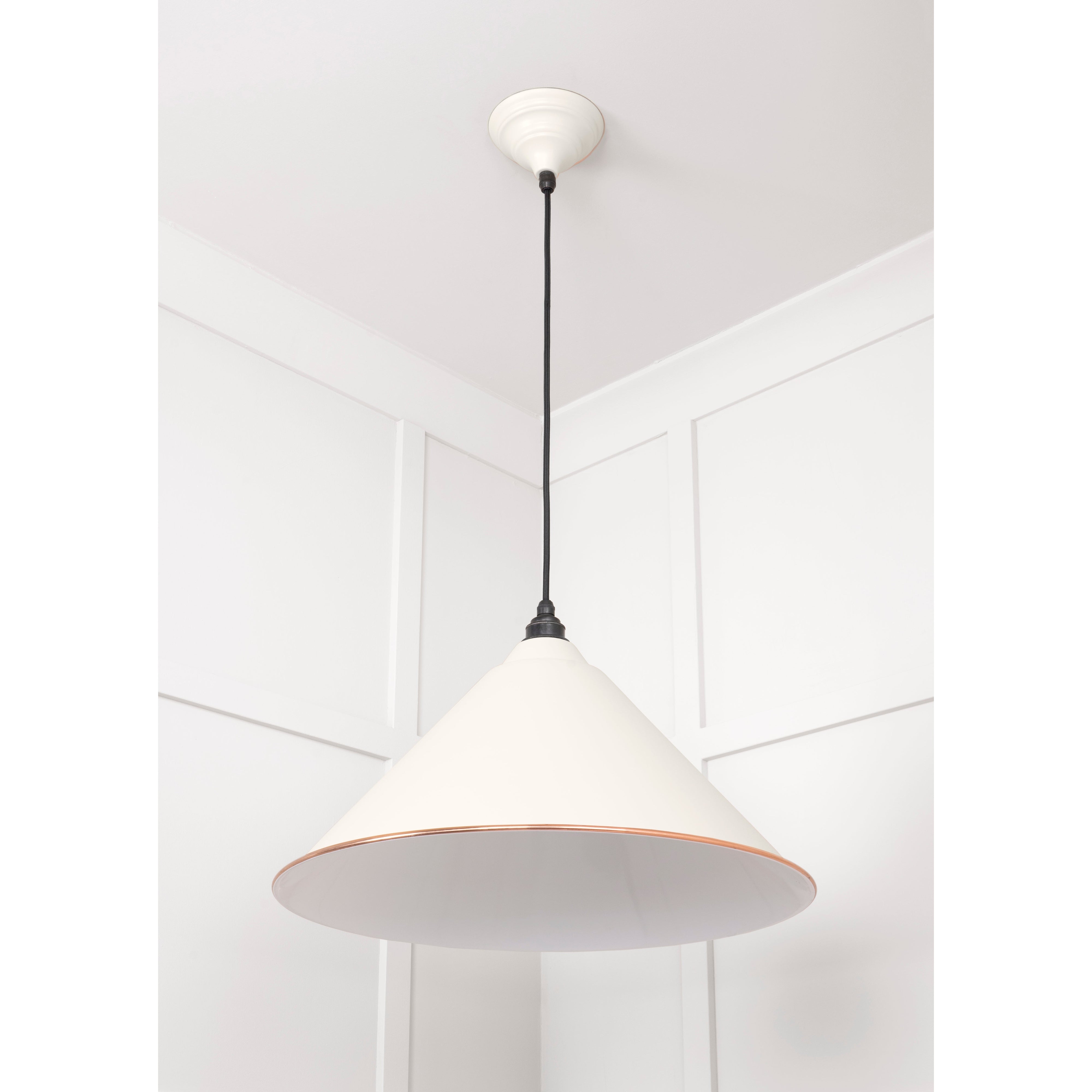 White Gloss Hockley Pendant in Teasel | From The Anvil-Hockley-Yester Home