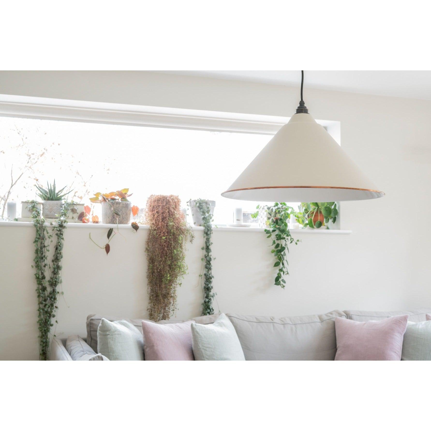 White Gloss Hockley Pendant in Teasel | From The Anvil-Hockley-Yester Home