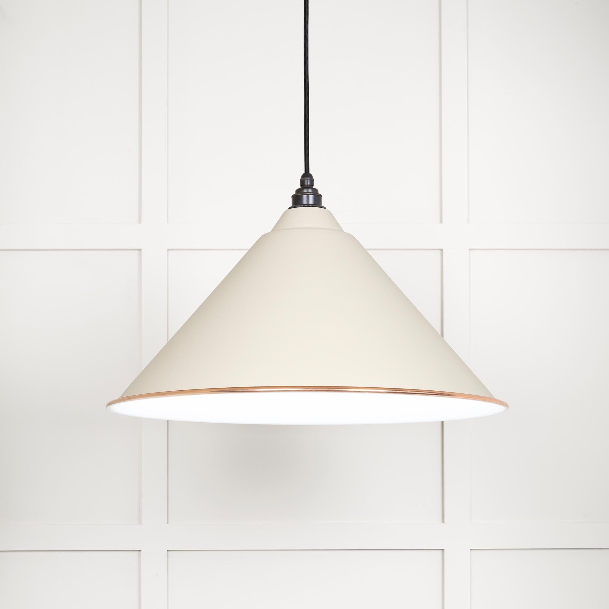White Gloss Hockley Pendant in Teasel | From The Anvil - Hockley - From The Anvil - Yester Home