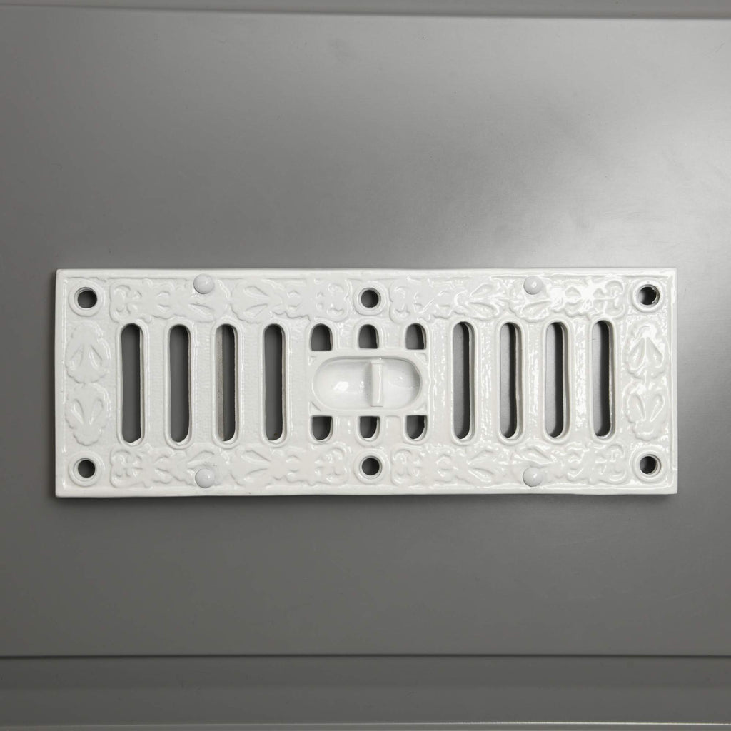 White Kenrick Hit & Miss Air Vent · 9 x 3 Inch ·-Air Vents-Yester Home
