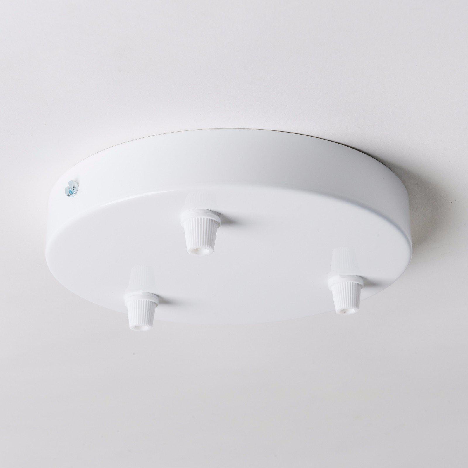 White Steel Ceiling Rose Large 160mm - All Outlet Options-Ceiling Rose-Yester Home