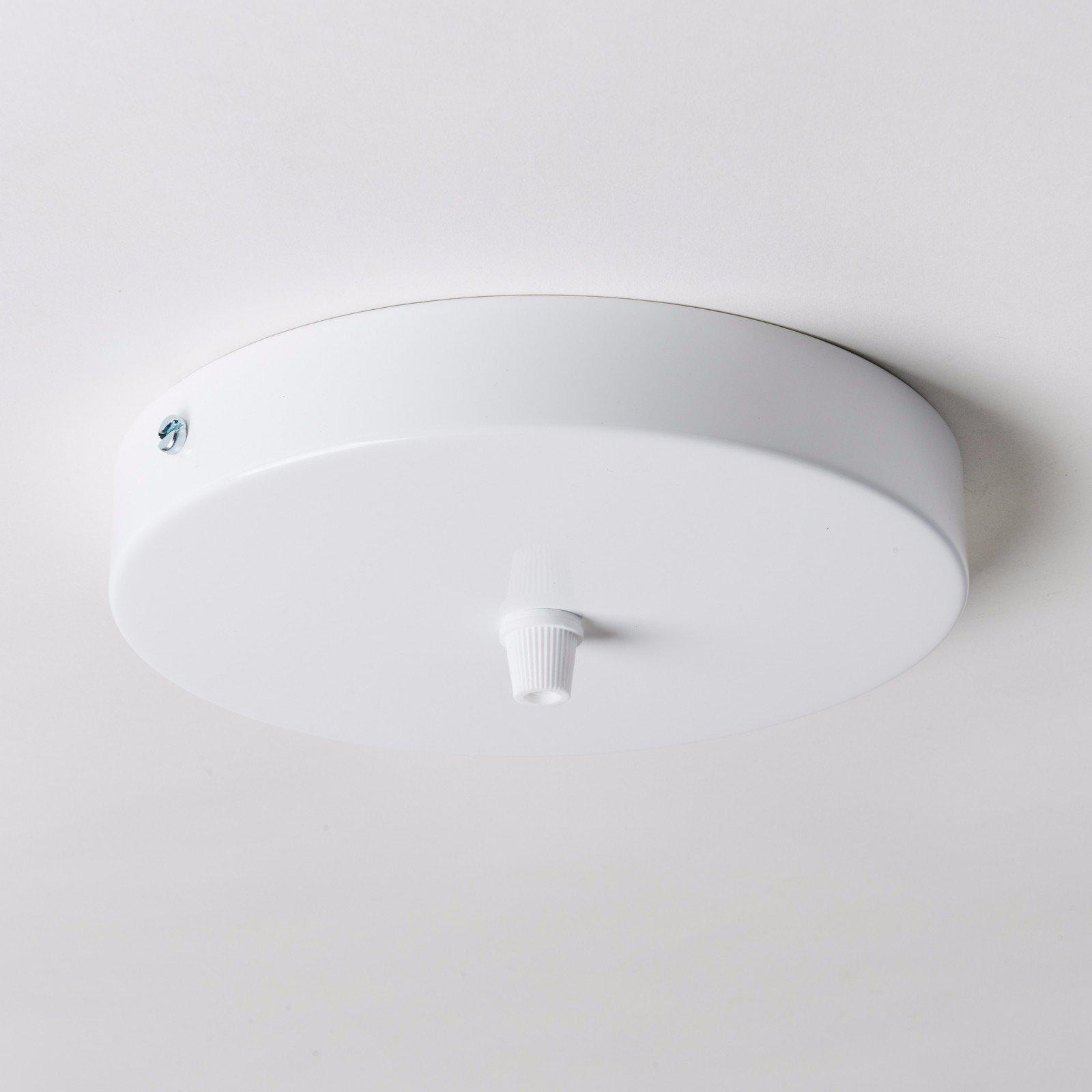 White Steel Ceiling Rose Large 160mm - All Outlet Options-Ceiling Rose-Yester Home