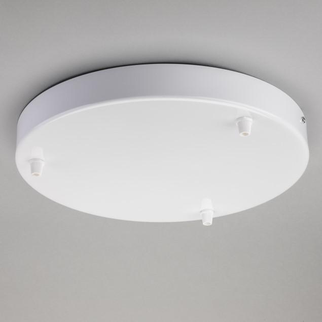 White Steel Ceiling Rose Large 300mm - All Outlet Options-Ceiling Rose-Yester Home