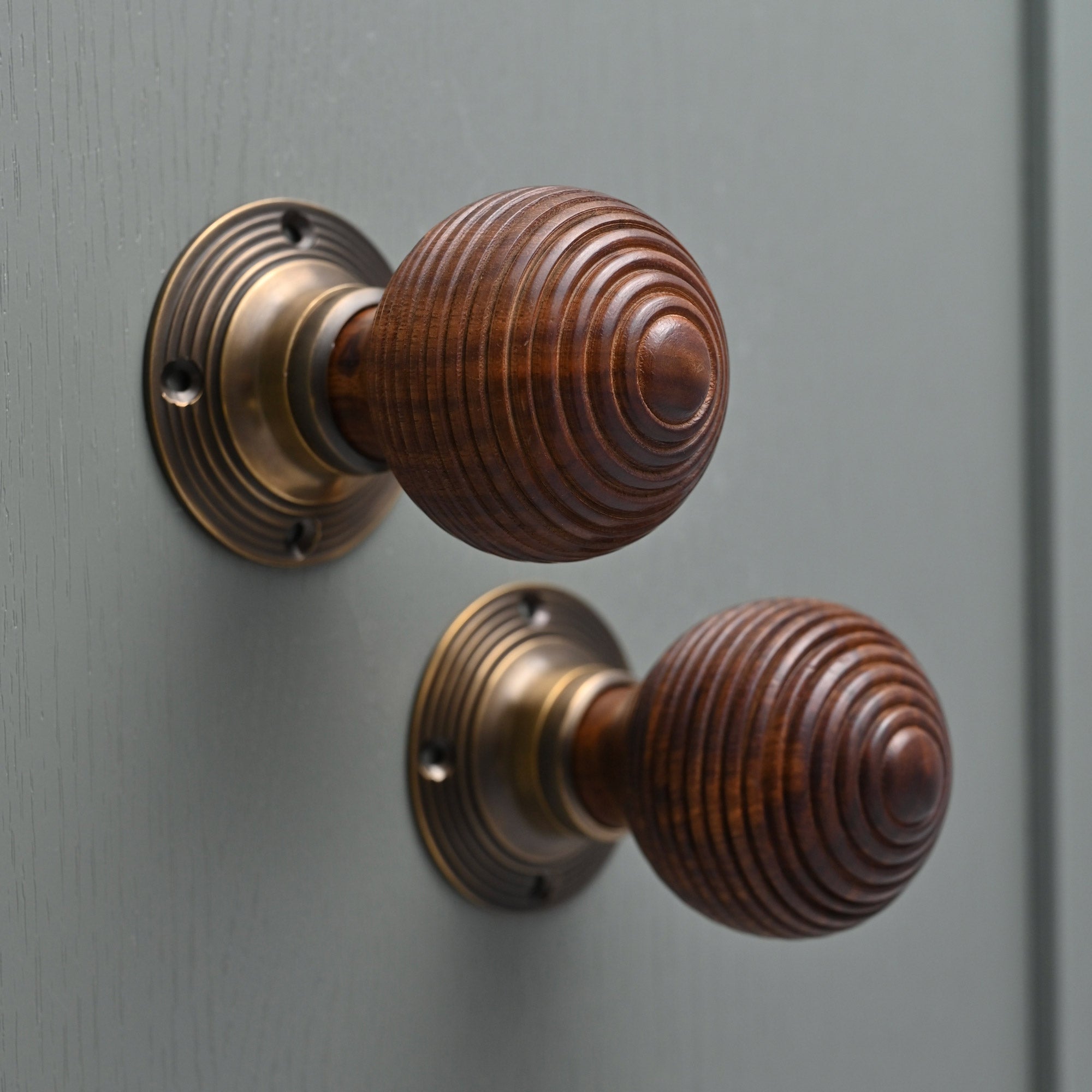 Wooden Beehive Mortice/Rim Door Knob Set - Mortice Knobs - Yester Home - Yester Home
