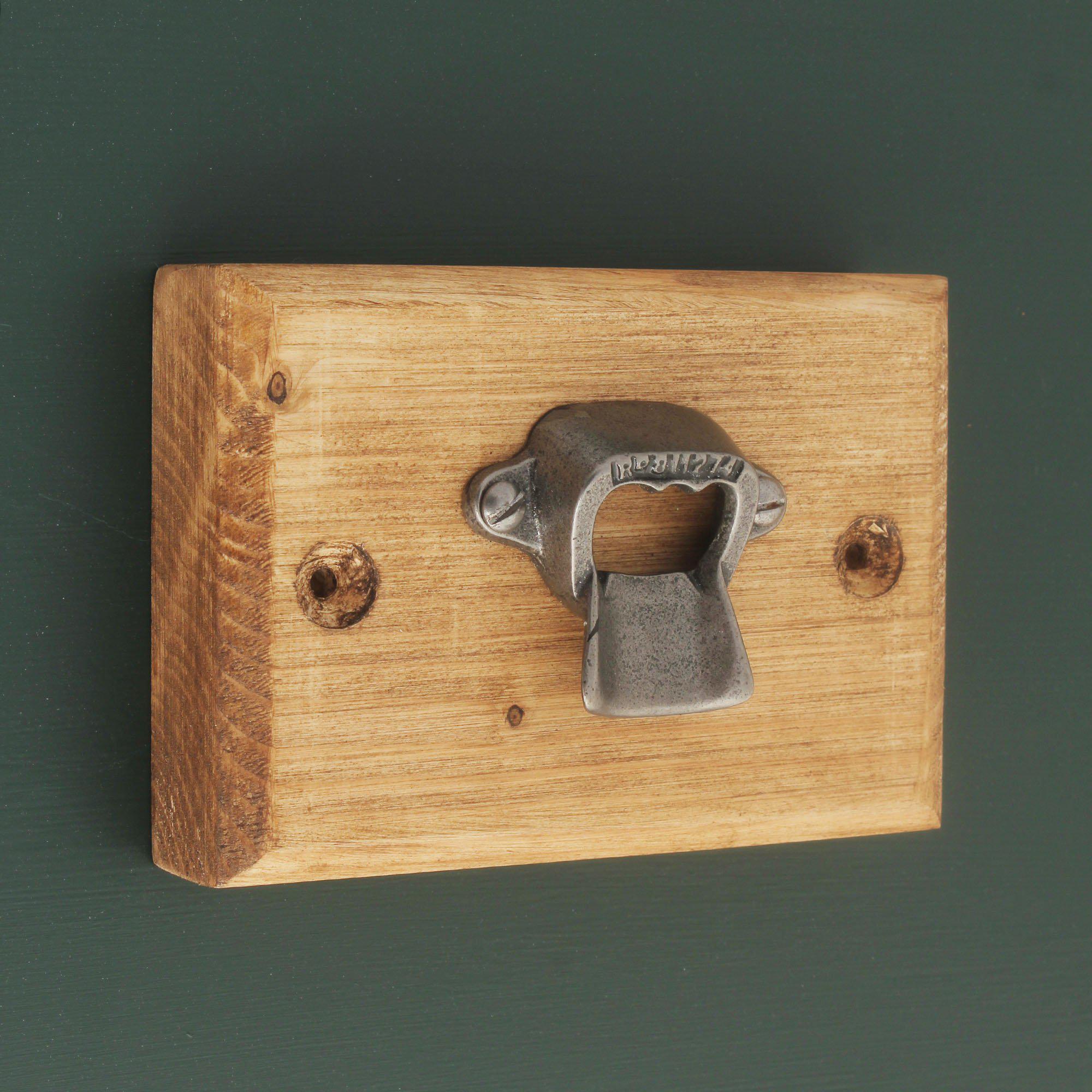 Wooden Wall Mounted Bottle Opener-Bottle Openers-Yester Home