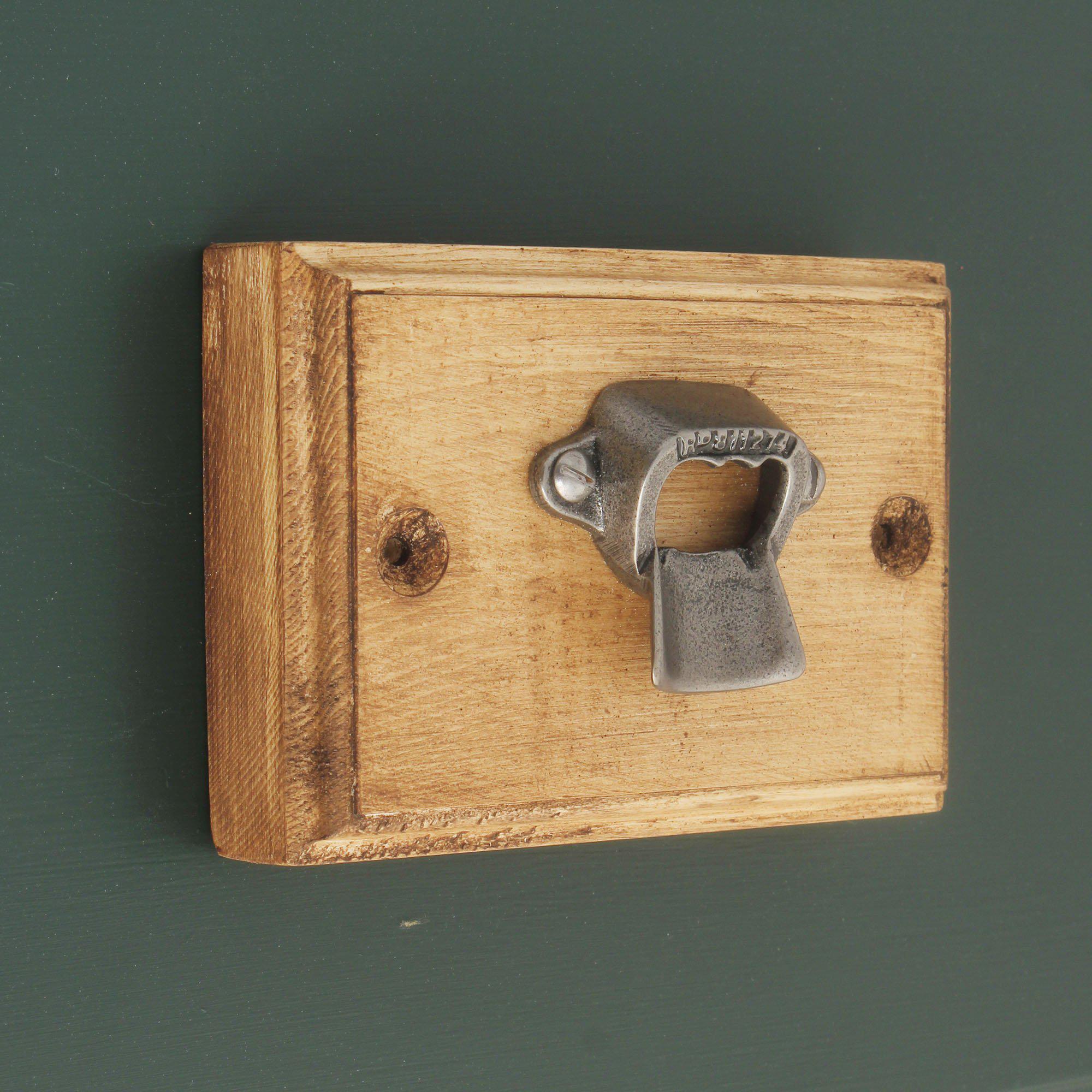 Wooden Wall Mounted Bottle Opener-Bottle Openers-Yester Home