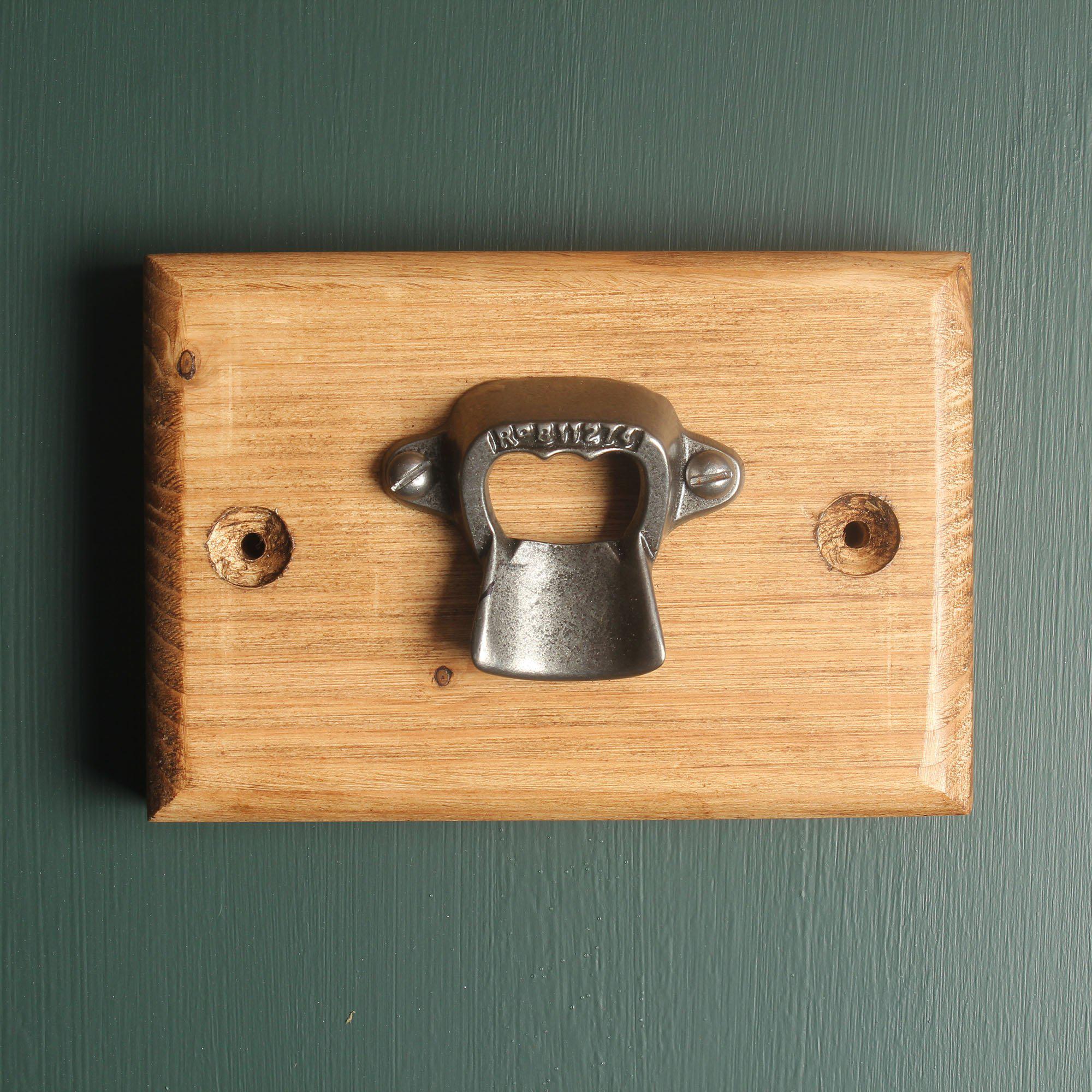 Wooden Wall Mounted Bottle Opener-Bottle Openers-Yester Home
