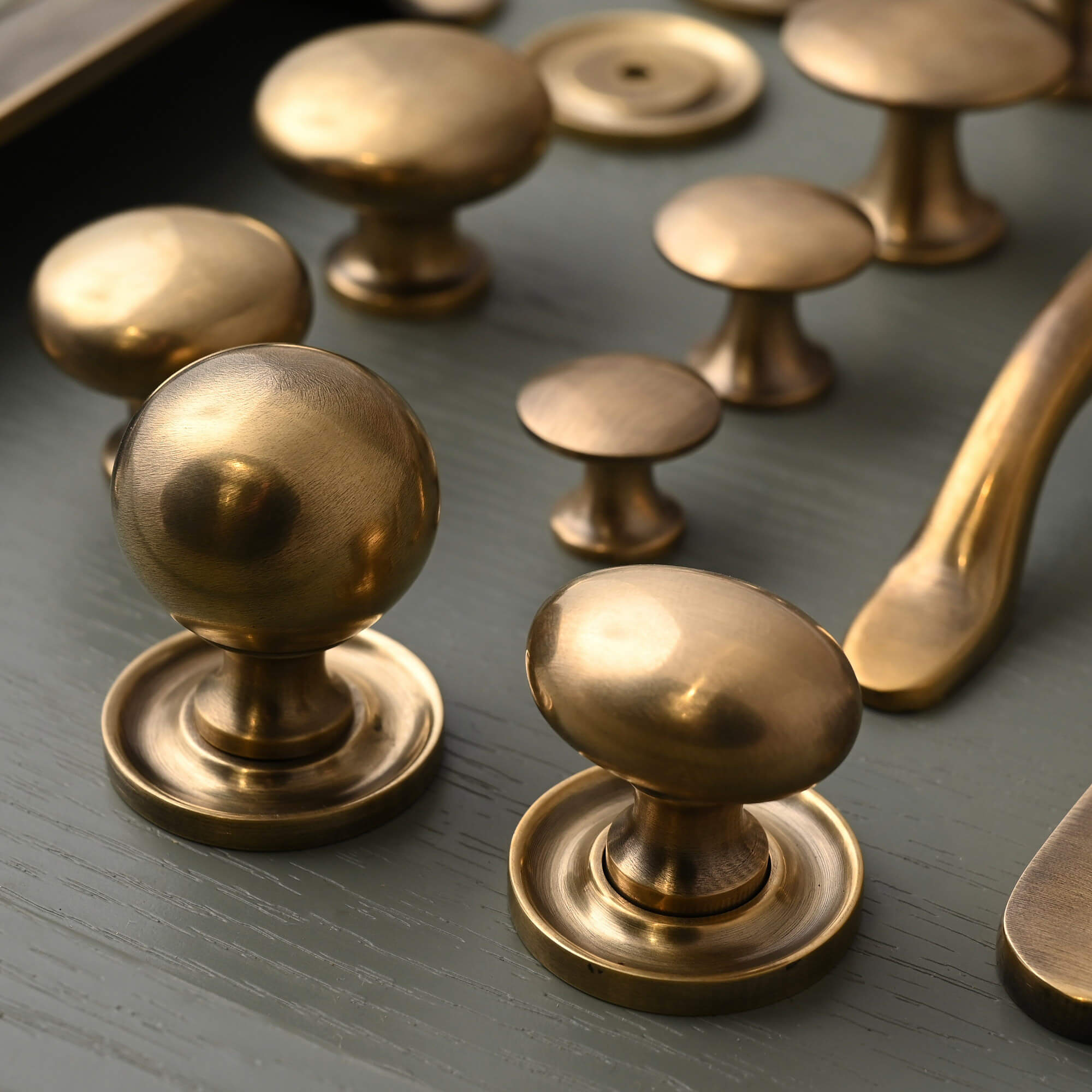 Light Aged Brass Cupboard Handles - Cabinet Knobs - Yester Home - Yester Home