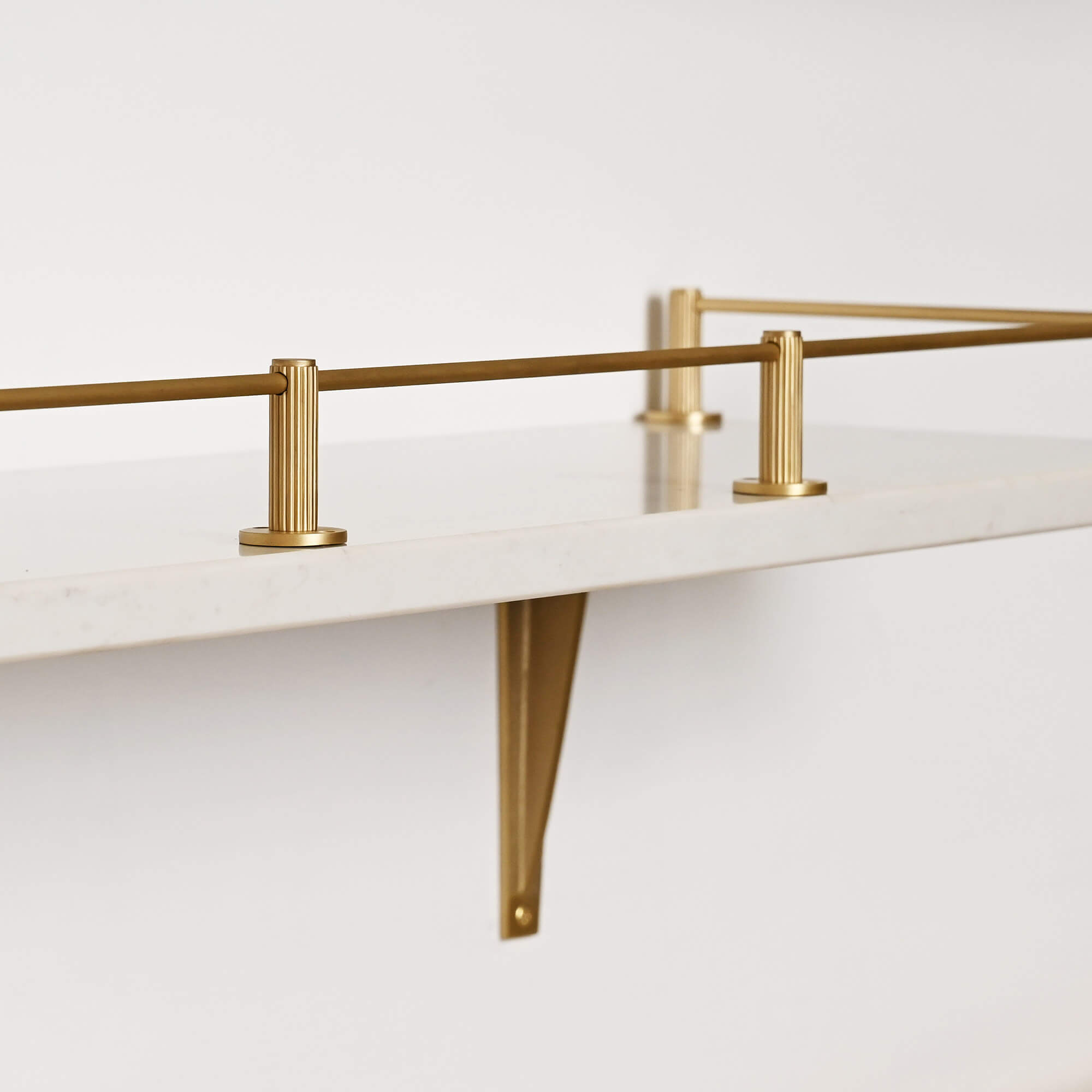 Claverley Gallery Shelf Rail | Brushed Satin Brass Lacquered - Gallery Rails - Yester Home - Yester Home