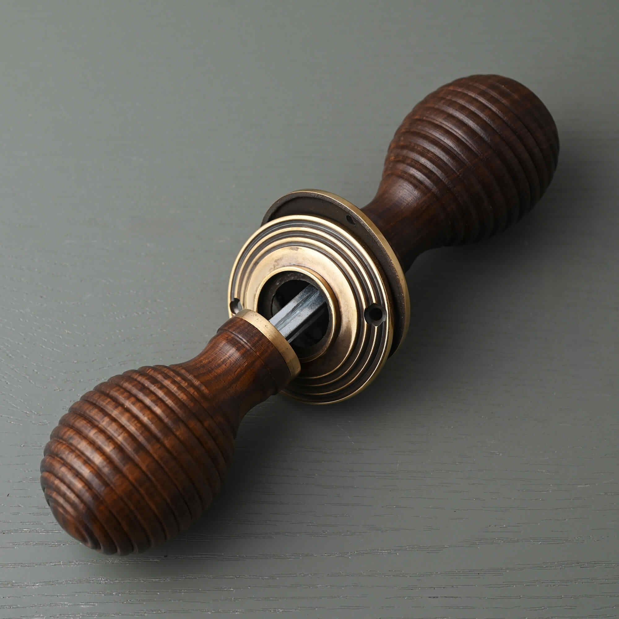 Traditional Oval Wooden Beehive Mortice/Rim Door Knobs - Mortice Knobs - Yester Home - Yester Home