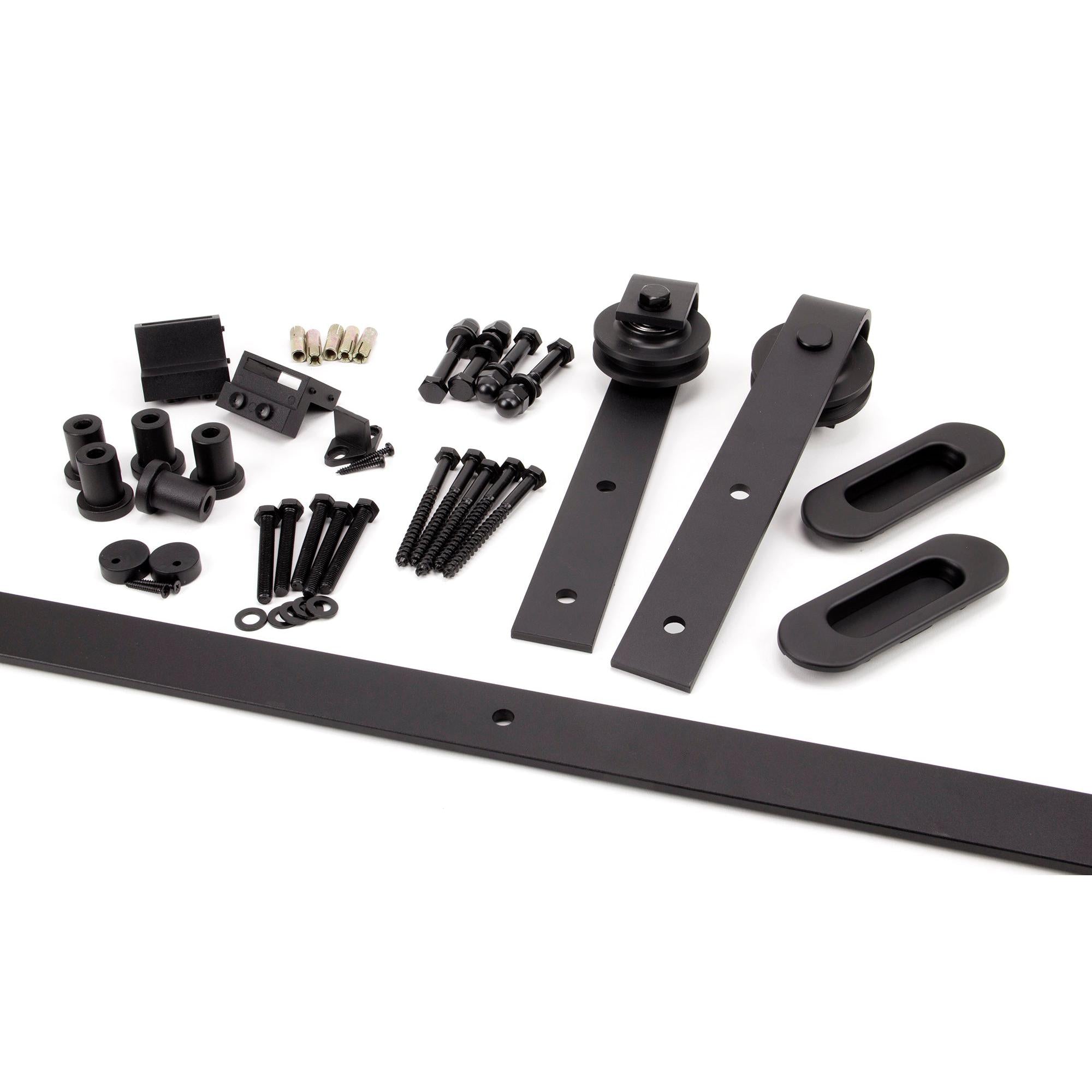 100kg Black Sliding Door Hardware Kit (3m Track) | From The Anvil - Sliding Door Hardware - From The Anvil - Yester Home