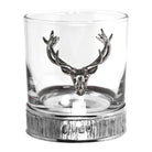 11oz Majestic Stag Head Pewter Whisky Glass Tumbler-Tumblers-Yester Home