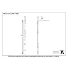 155mm SS Shoot Bolt for Door Espag Lock | From The Anvil-Multi-Point Locks-Yester Home