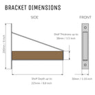 2 x Foundry Shelf Brackets-7 - 8" Shelf Brackets-Yester Home