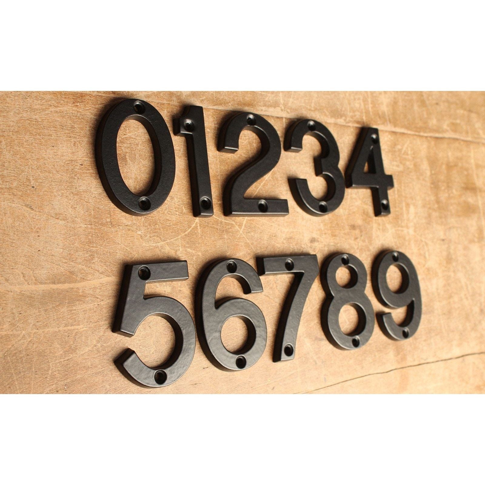 3" House Numbers Railway Style · Black ·-House Numbers-Yester Home
