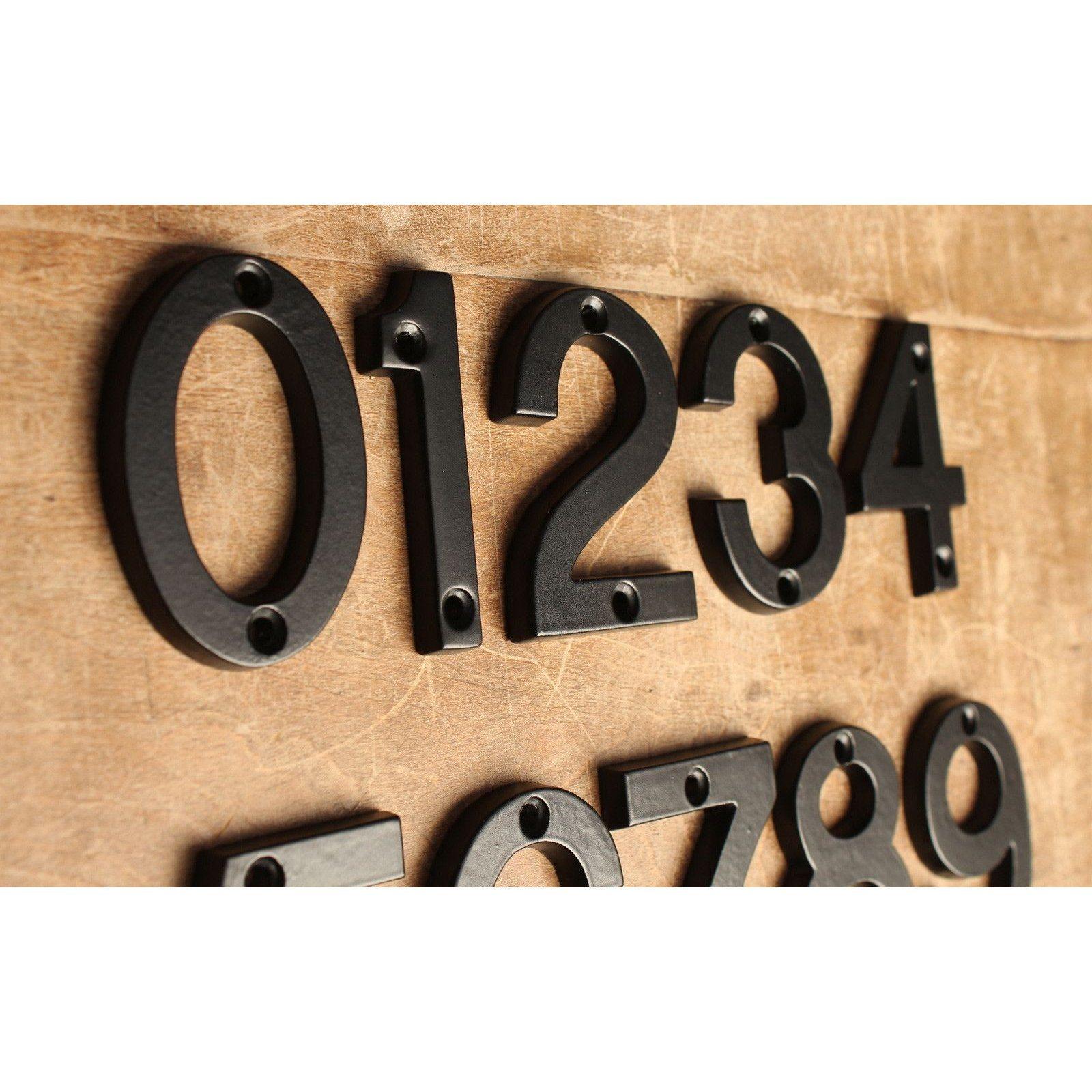 3" House Numbers Railway Style · Black ·-House Numbers-Yester Home