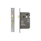 3 Lever Bathroom Lock CE 2.5" Polished Nickel-Locks & Latches-Yester Home