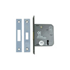 3 Lever Dead Architect Lock CE 2.5" Polished Nickel-Locks & Latches-Yester Home