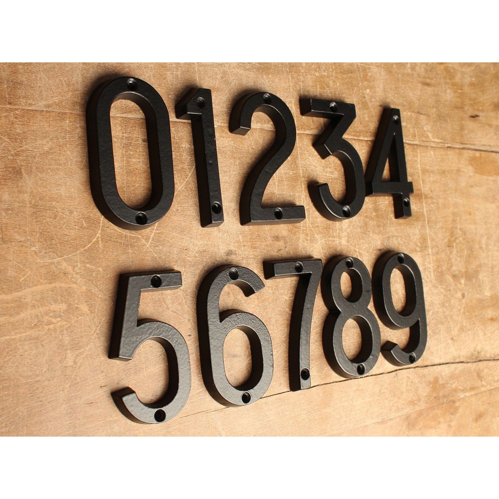 4" House Numbers Railway Style · Black ·-House Numbers-Yester Home