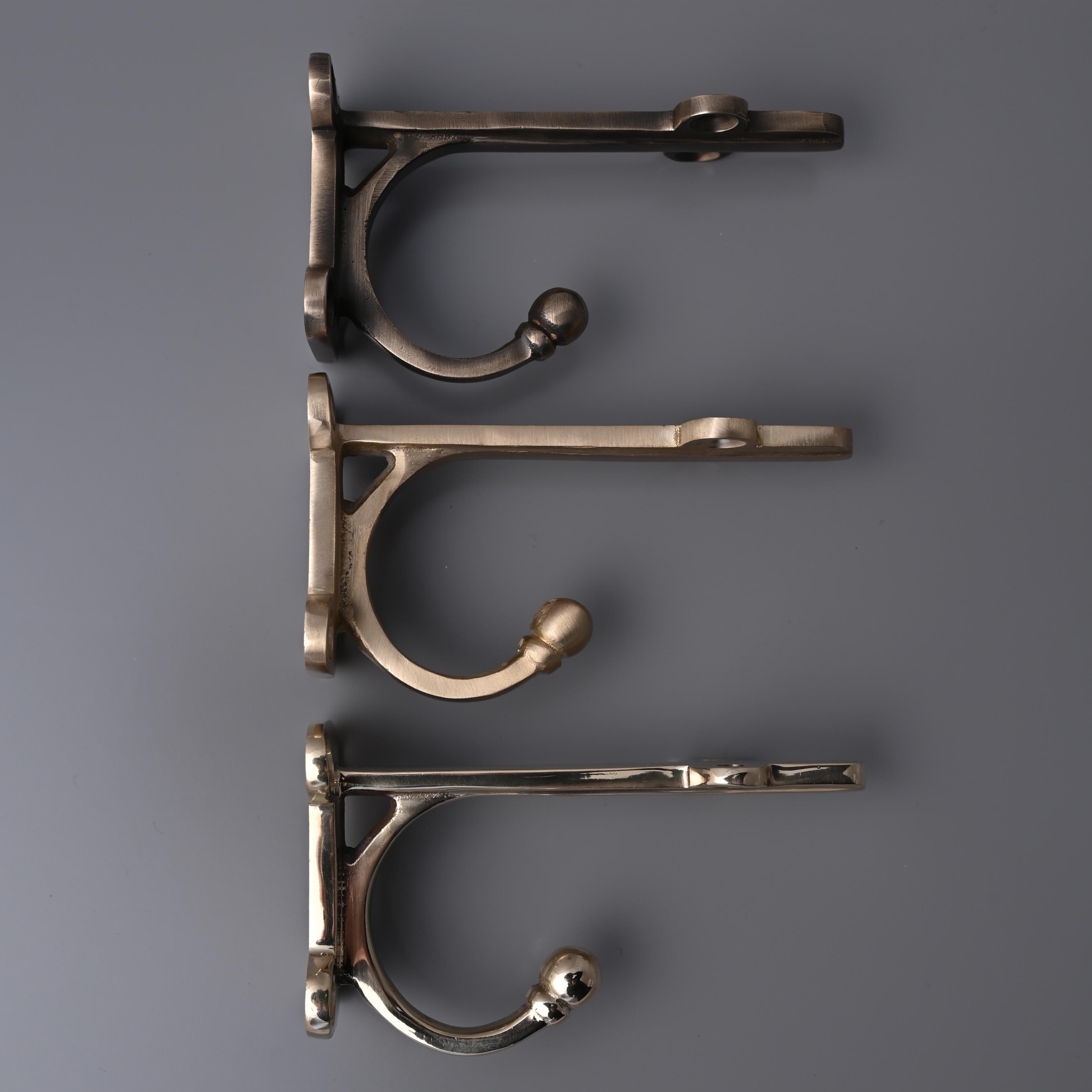 4 Inch Chiltern Brass Shelf Bracket-4 - 6" Shelf Brackets-Yester Home