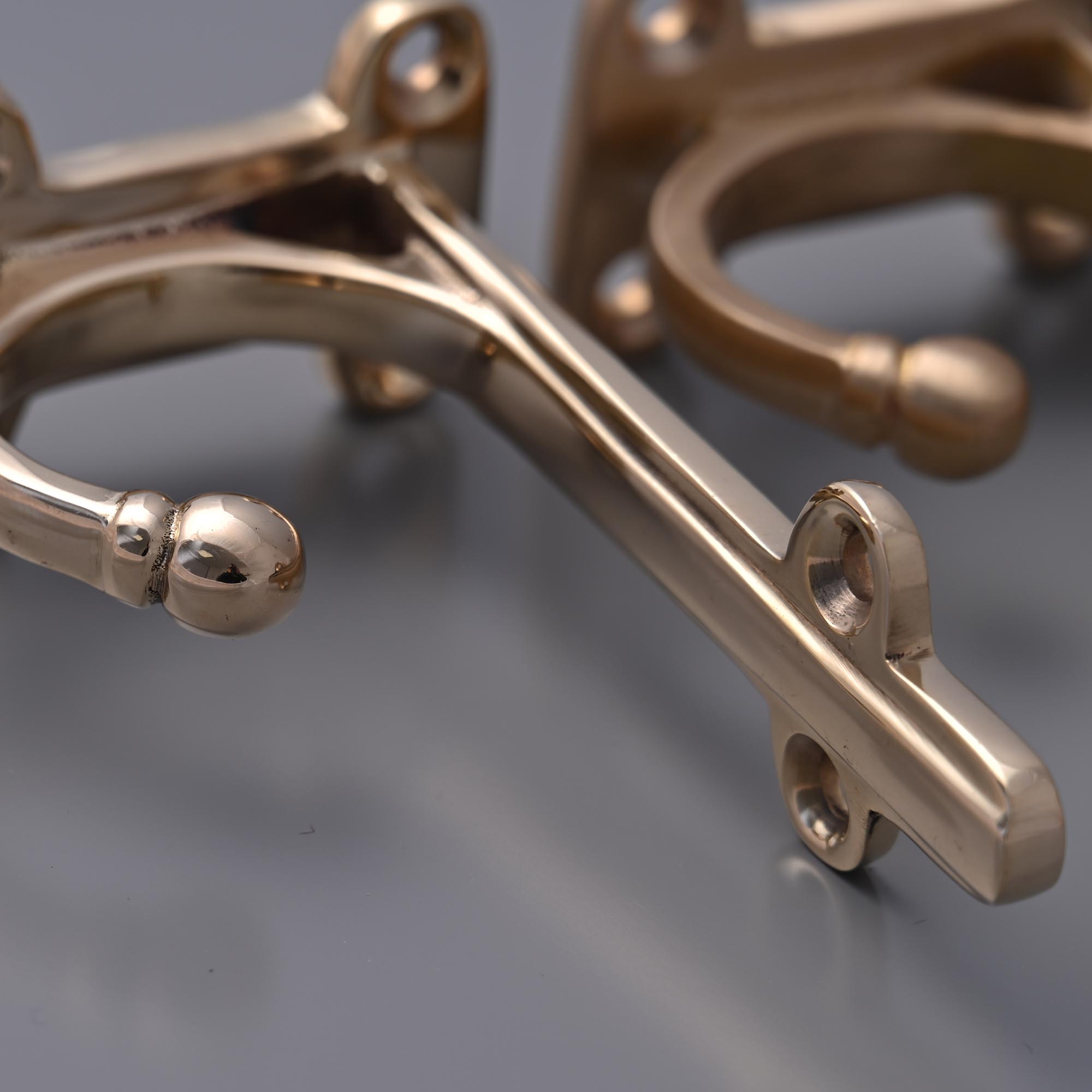 4 Inch Chiltern Brass Shelf Bracket-4 - 6" Shelf Brackets-Yester Home