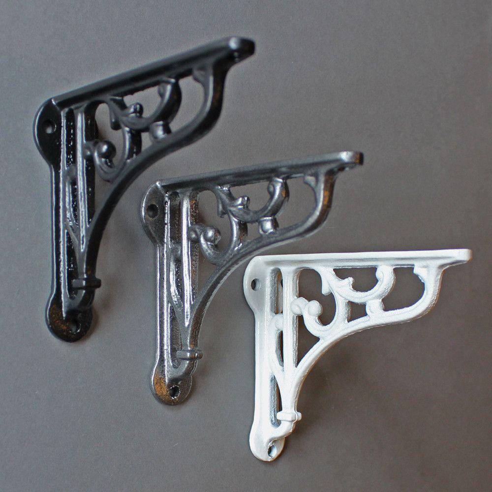 4 Inch Victorian Scroll Cast Iron Shelf Bracket-4 - 6" Shelf Brackets-Yester Home