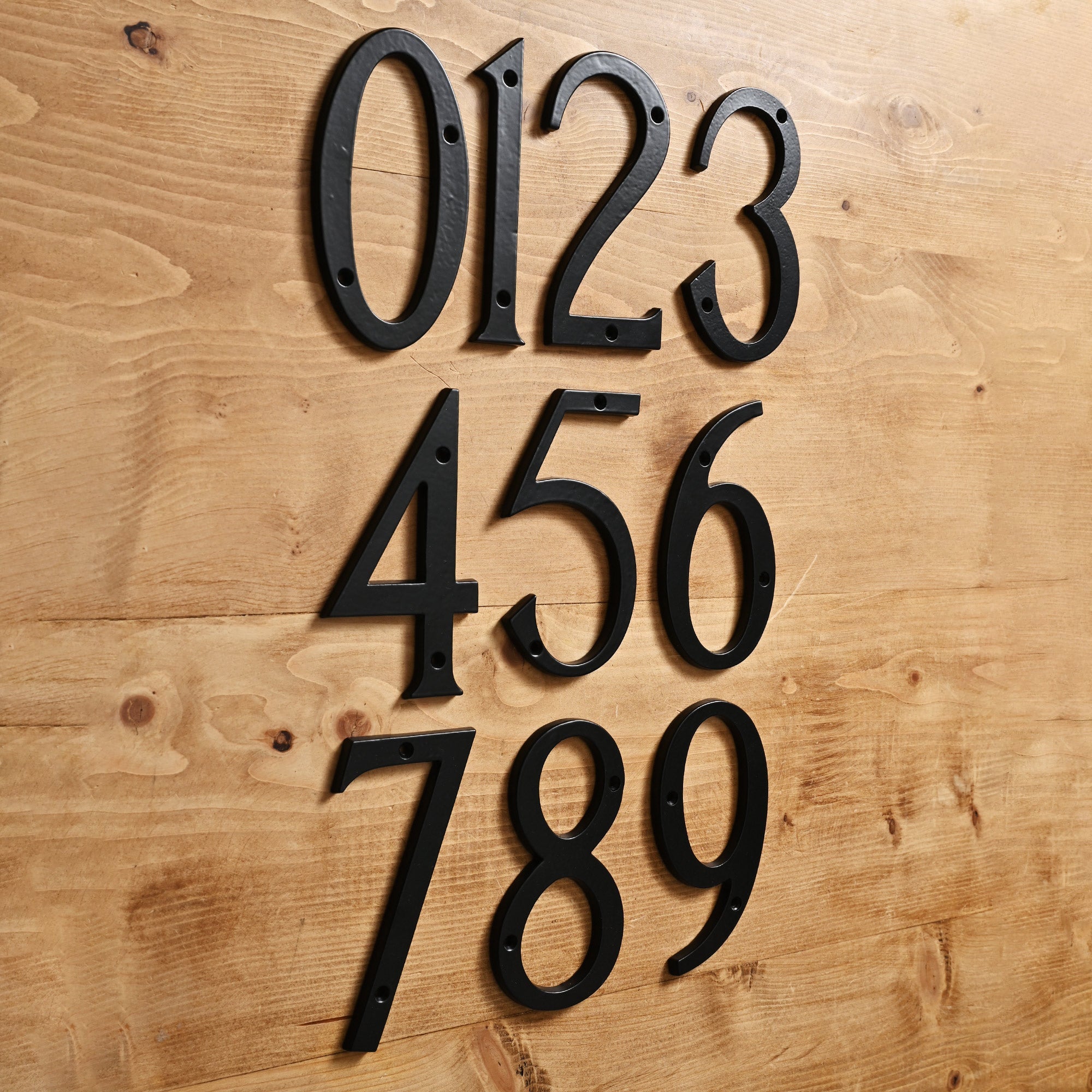 6" Black Cast Iron House Numbers - House Numbers - Stone The Crows - Yester Home