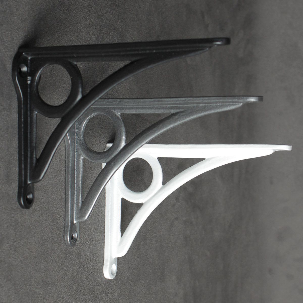 6 Inch Circle Cast Iron Shelf Bracket-4 - 6" Shelf Brackets-Yester Home