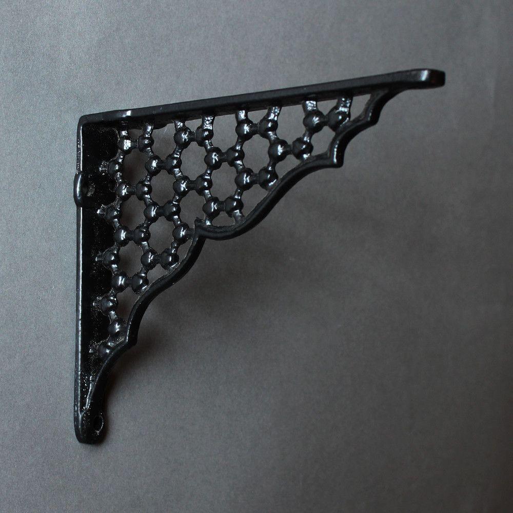 6 x 5 Inch Honeycomb Cast Iron Shelf Bracket-4 - 6" Shelf Brackets-Yester Home