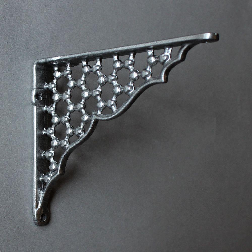 6 x 5 Inch Honeycomb Cast Iron Shelf Bracket-4 - 6" Shelf Brackets-Yester Home