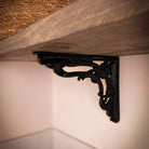 6 x 8 Inch Victorian Leaf Cast Iron Shelf Bracket-7 - 8" Shelf Brackets-Yester Home