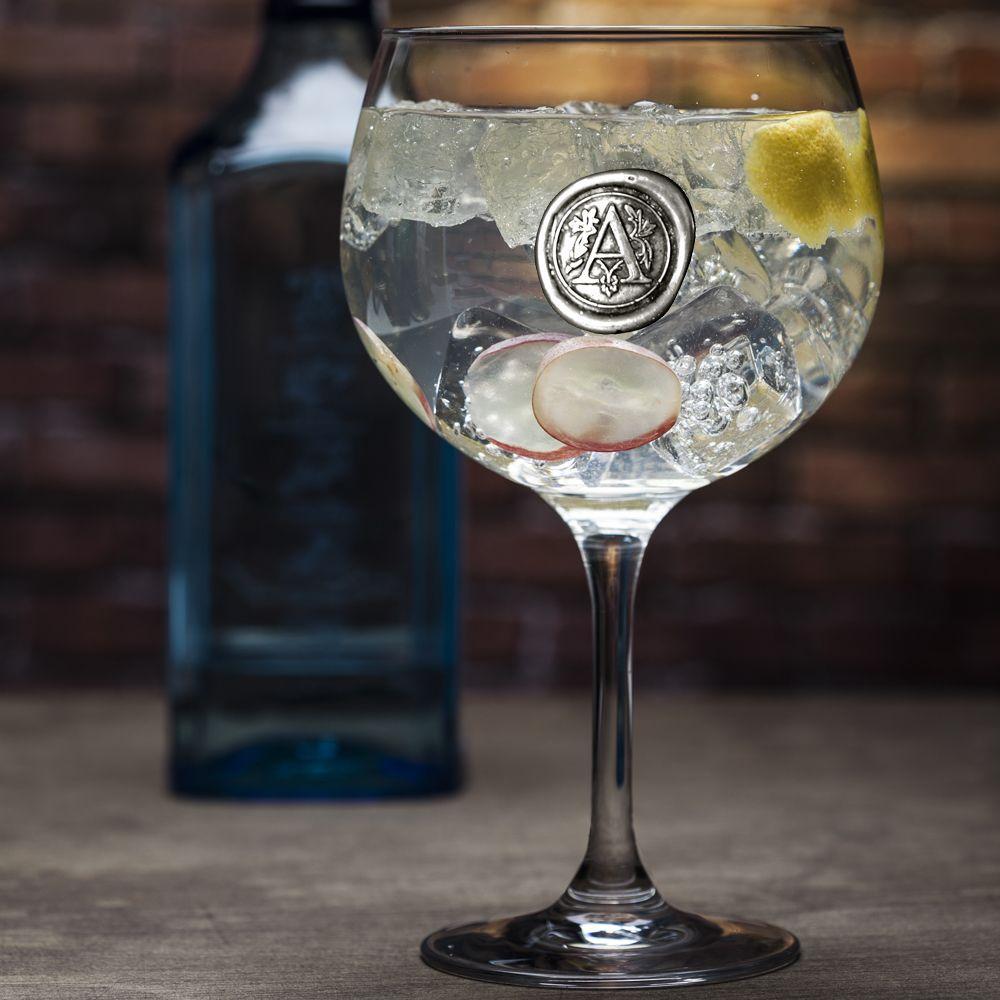 620ml Gin Glass Monogram Seal-Gin Glasses-Yester Home